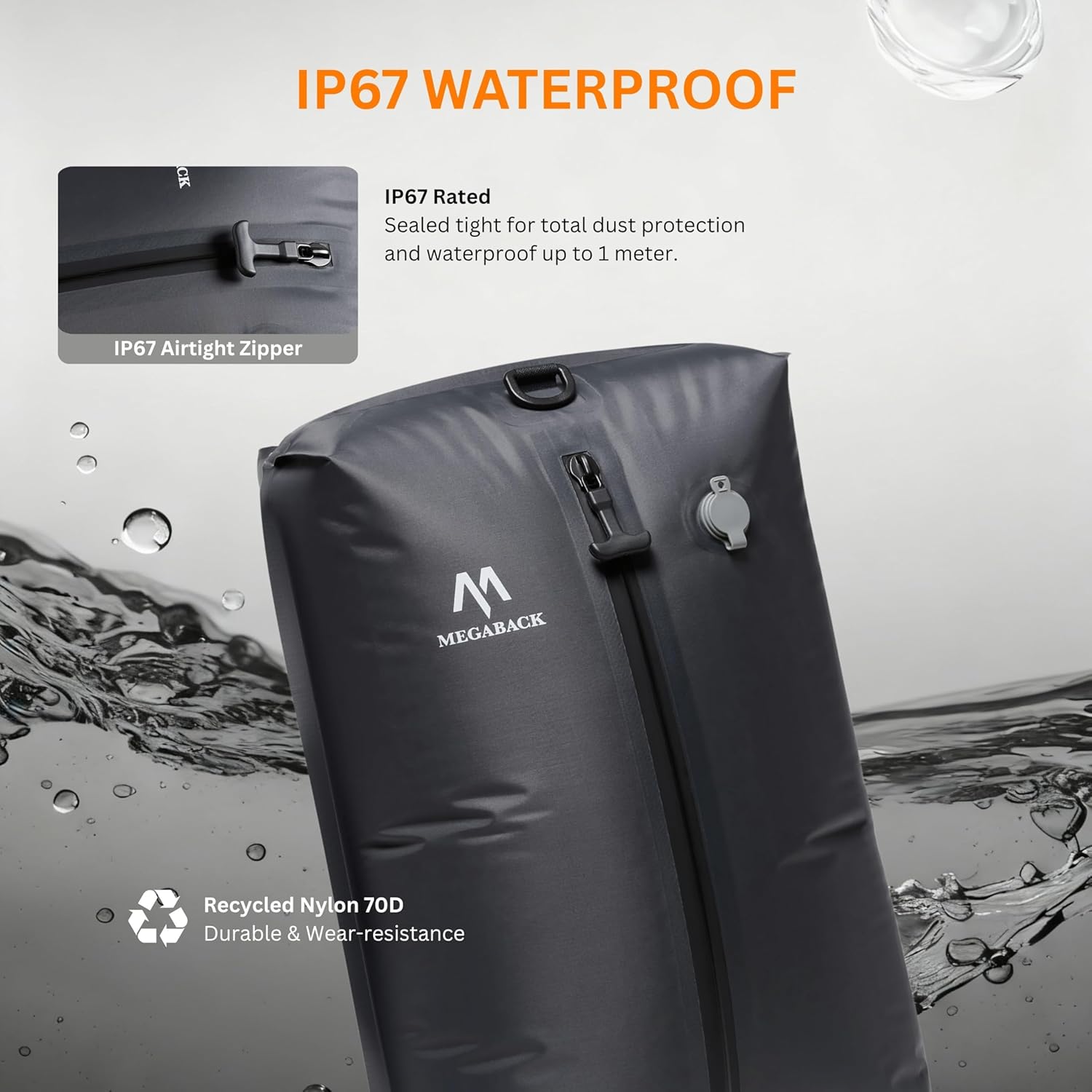 Vacuum Bags for Travel, IP67 Reusable Vacuum Seal Bags for Clothing with Electric Pump, Vacuum Seal Packing cube for Suitcases, Backpack & Travel (2PC+Pump) - Image 7