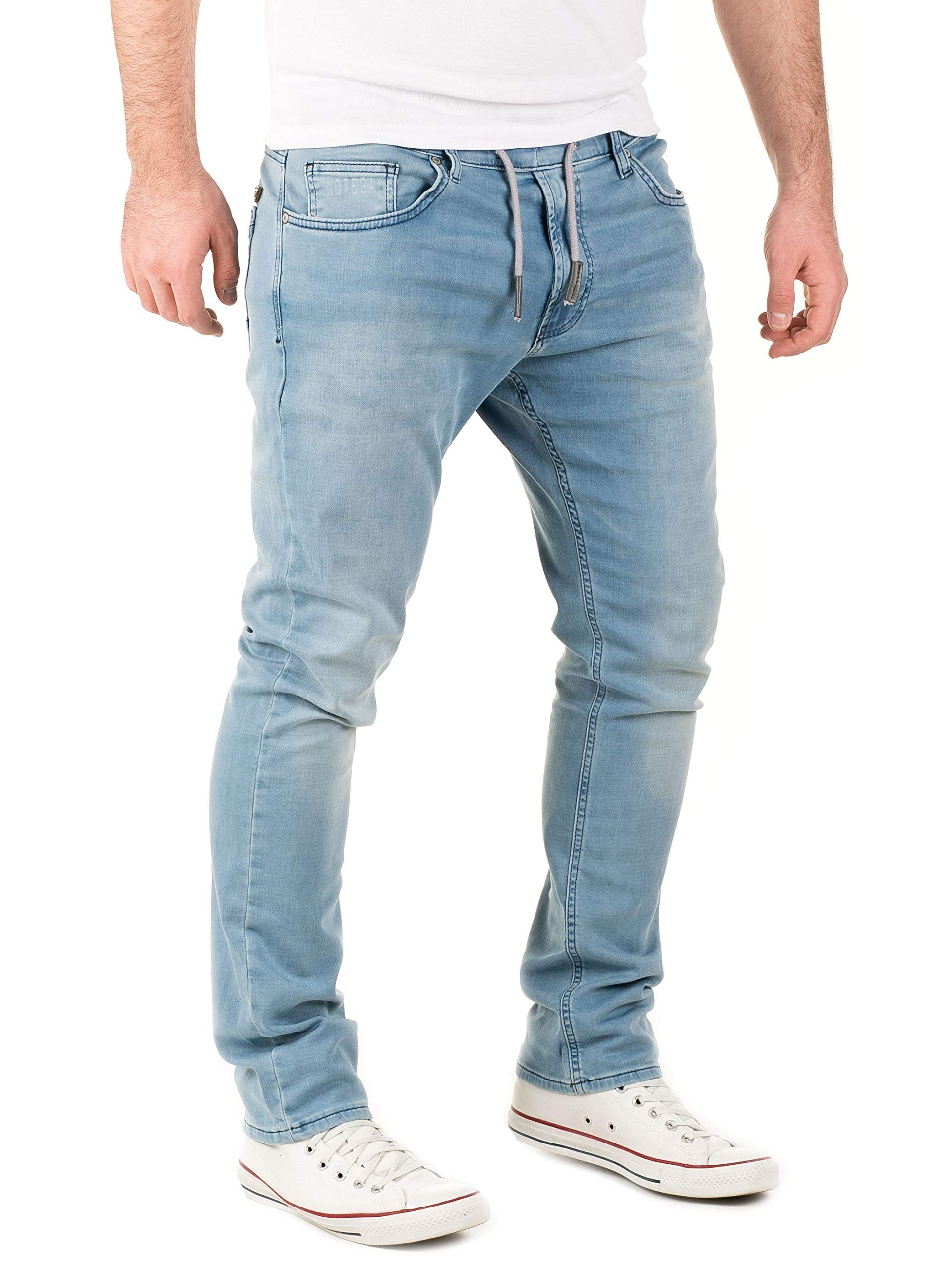 WOTEGA Noah - Herren Jeans - Sweathose in Jeansoptik - Männer Jogging Jeans Slim