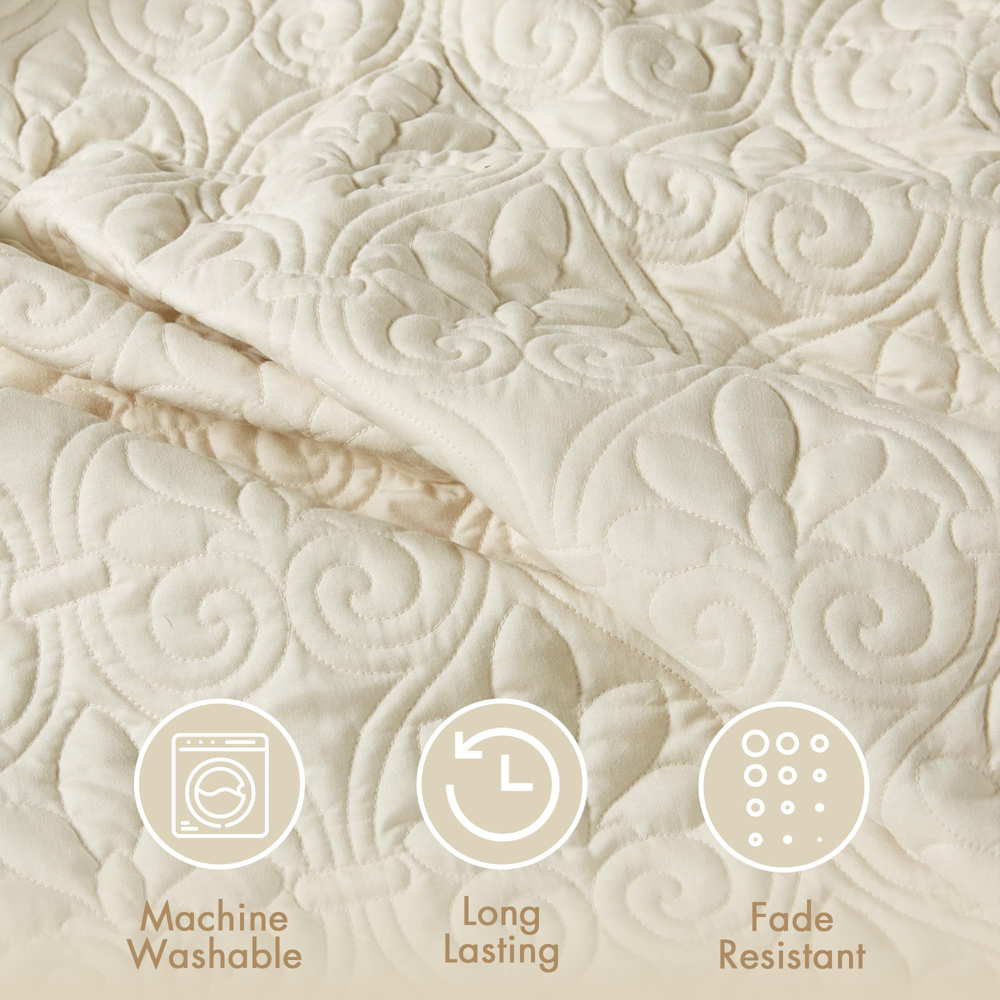 Madison Park Quebec - Colcha Acolchada de Esquina Dividida, diseño clásico Tradicional para Todas Las Estaciones, Ligero, Juego de Ropa de Cama, Fundas a Juego, tamaño King (79 x 81 Pulgadas + 24 | Edredón de esquina dividida, ropa de cama para todas las