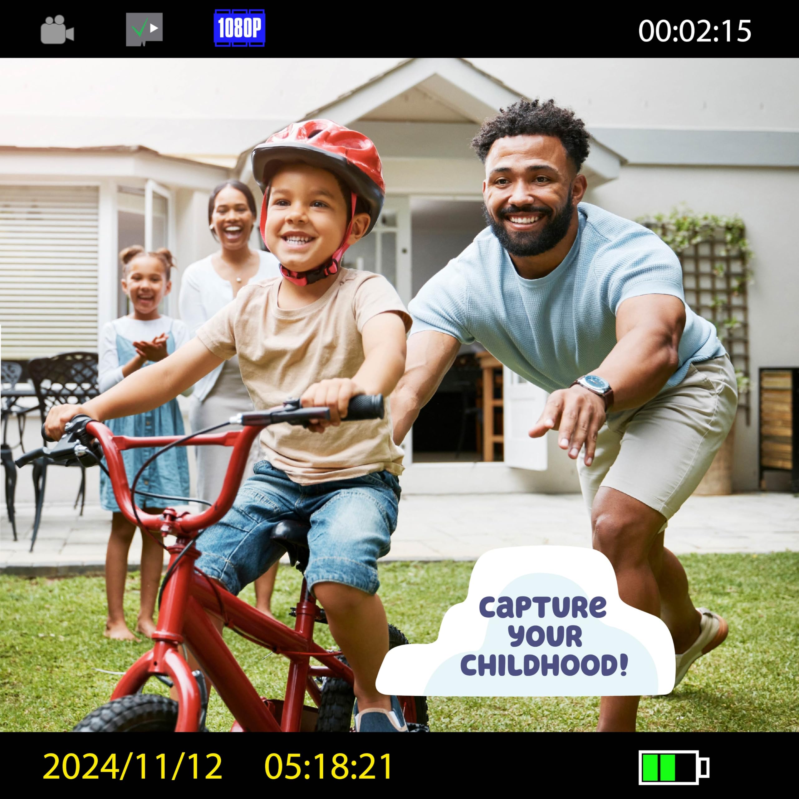 ekids Bluey Kids Camera with SD Card, Digital Camera for Kids with Video Recording, Built-in Digital Stickers, Bluey Toys Make Great Stocking Stuffers for Kids