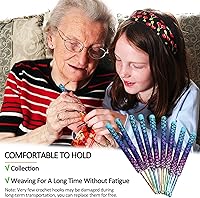 Vista 3 de Coopay Ganchos de ganchillo cálidos, 9 tamaños de 2.25 a 6.5mm, agujas de ganchillo ergonómicas de sirena extra largas para tejer a ganchillo