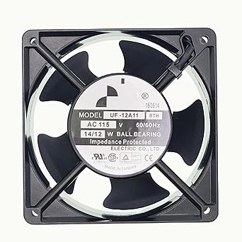 For FULLTECH UF-12A11 BTH 115V 14/12W 12038 2-Pin Cabinet Cooling Fan Size 120X120X38mm.
