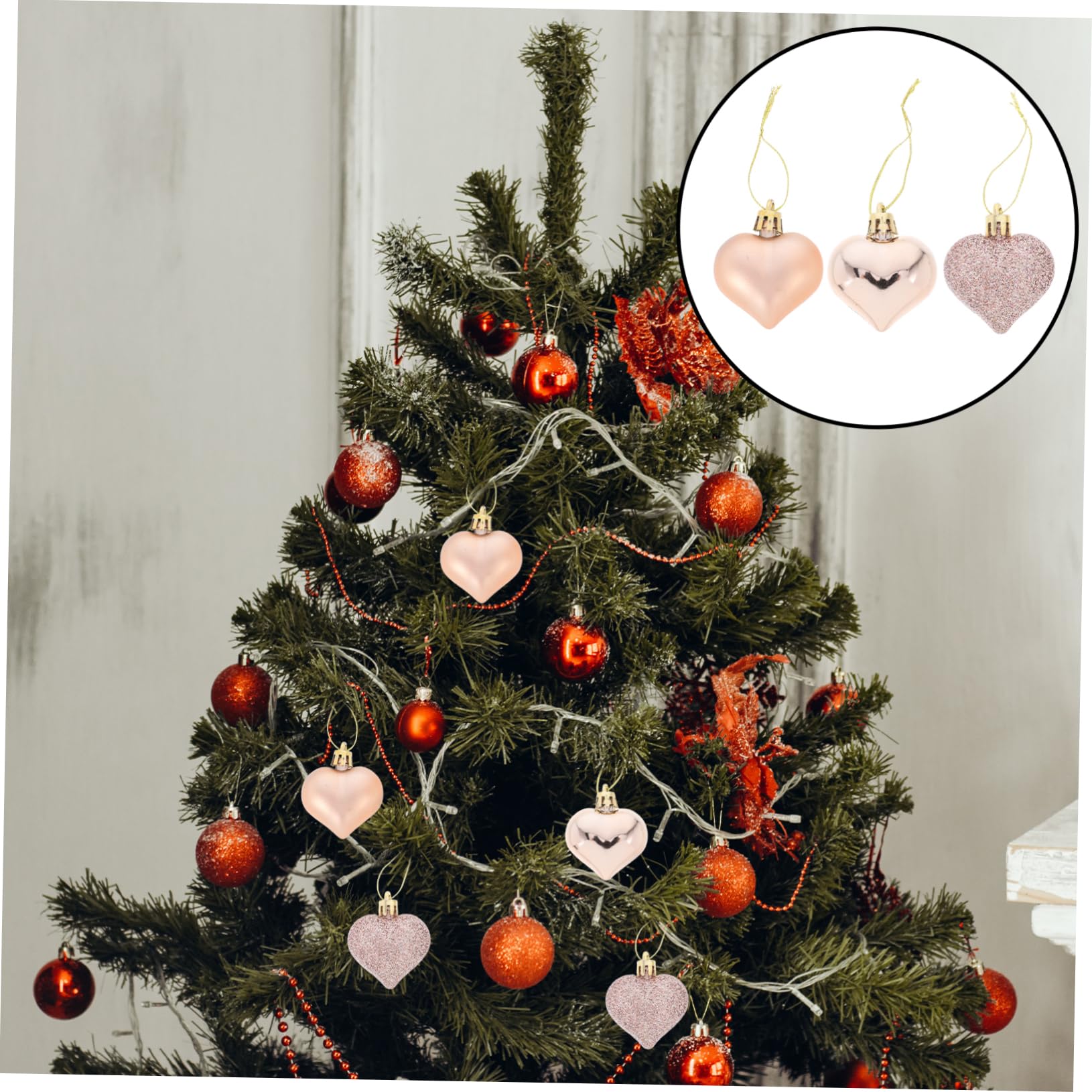 Alipis 5 Sätze 5 Sets Valentinstag Dekoration Behänge Weihnachtsschmuck Weihnachts Mittelstücke Weihnachtsdekoration Weihnachtsschmuck Weihnachtsbaum Valentinstag 24 Stück * 5