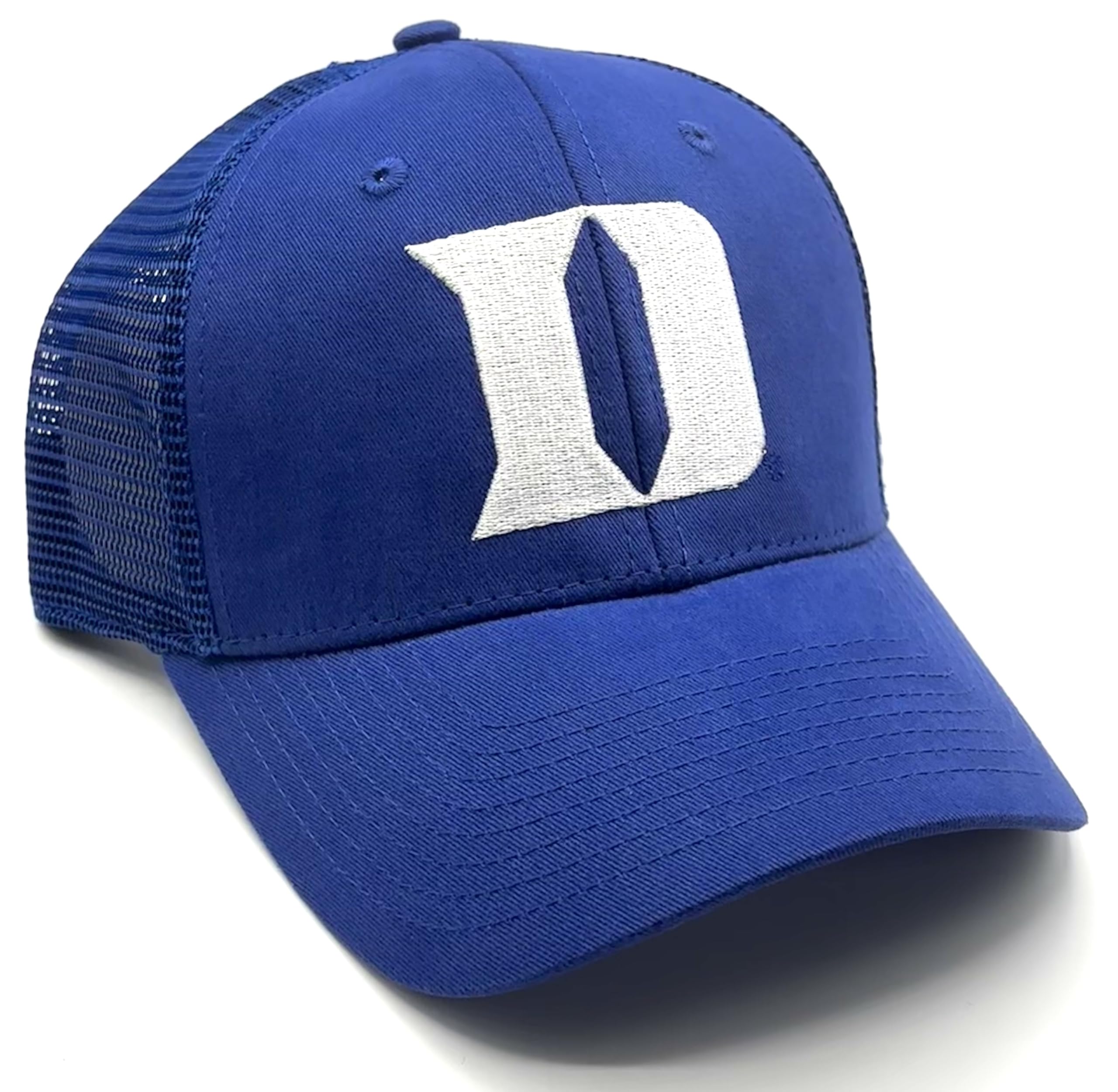 Gorra deportiva de malla con licencia oficial de Duke con logotipo del equipo primario bordado azul/blanco, gorra deportiva ajustable, Varios colores, talla única