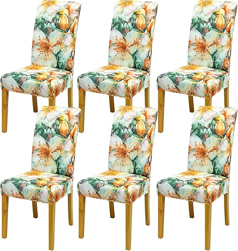 Miniatura 7 de Fundas para sillas de comedor, juego de 2 fundas para sillas de comedor o cocina, lavables, protectoras, para sillas Parsons, para el hogar