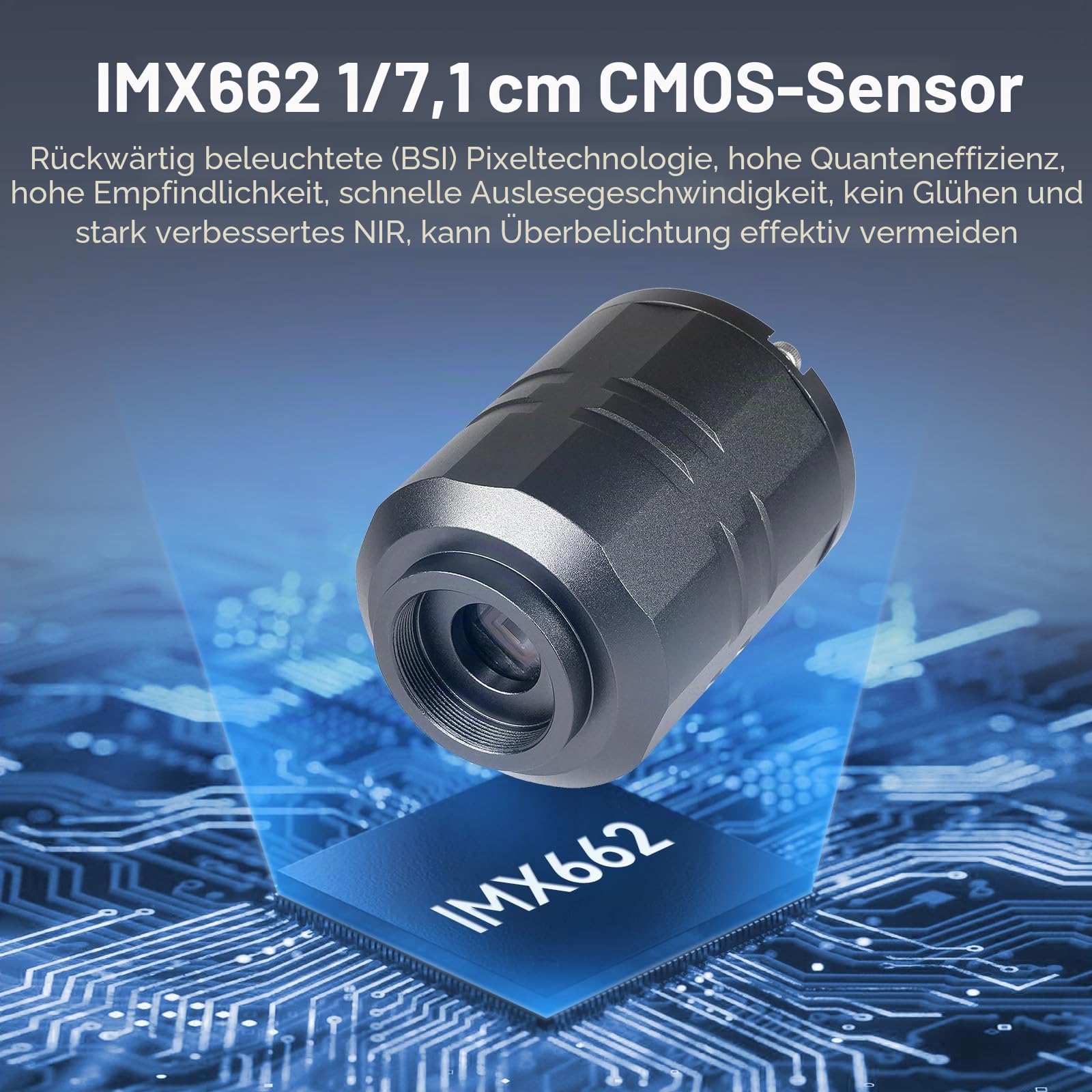 Svbony SV305C Pro Teleskop Kamera, Astro Kamera 1,25'', IMX662 CMOS Sensor, 2MP USB3,0, 128MB DDR, Geringes Ausleserauschen, ST4-Führung, Teleskopzubehör für Astrofotografie