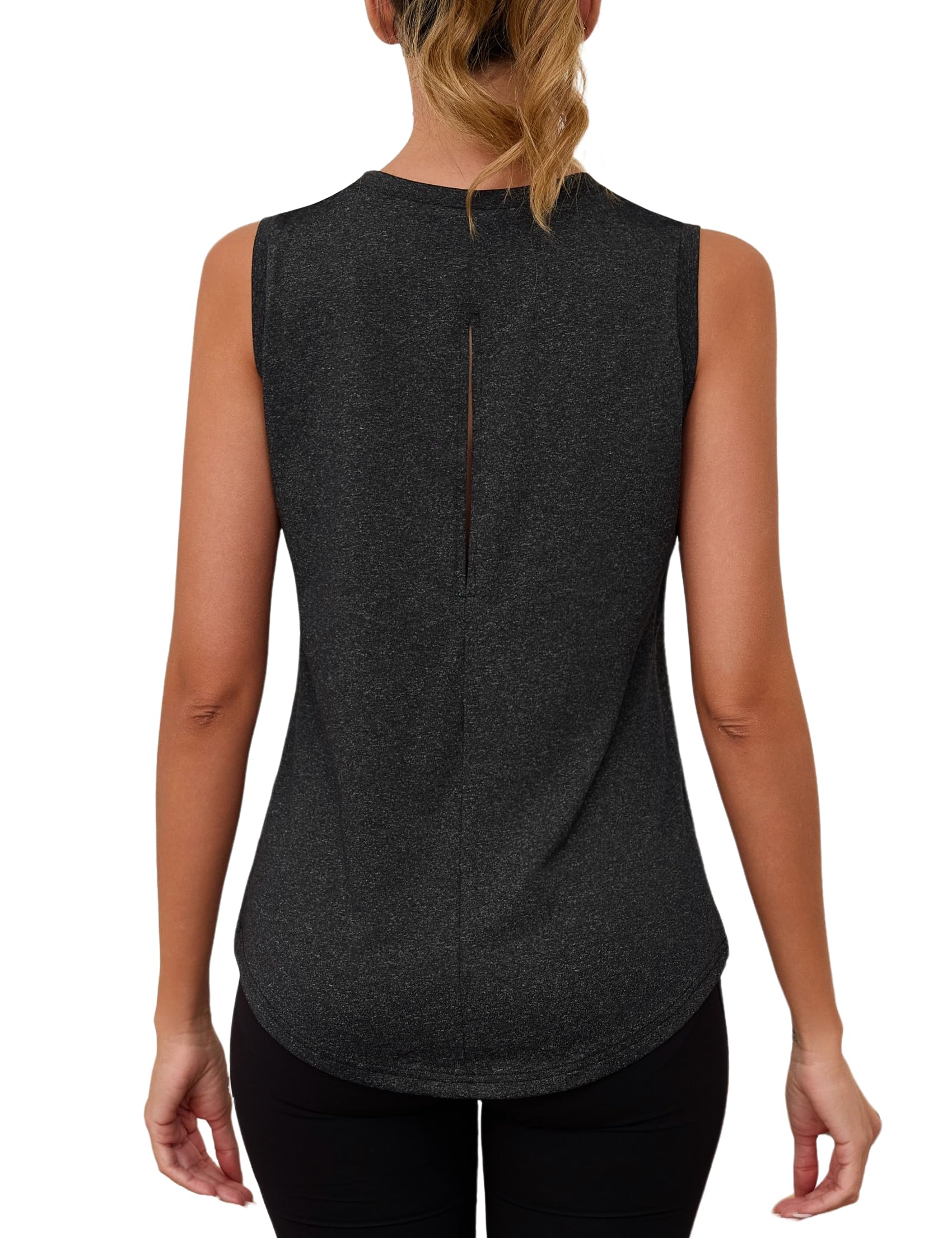 Gyabnw Camiseta de Tirantes Deporte Mujer Camisetas Sin Mangas Ligera Cuello Redondo Top Racerback con Tejido Suave y Cómodo Ideal para Deportes y Entrenamientos