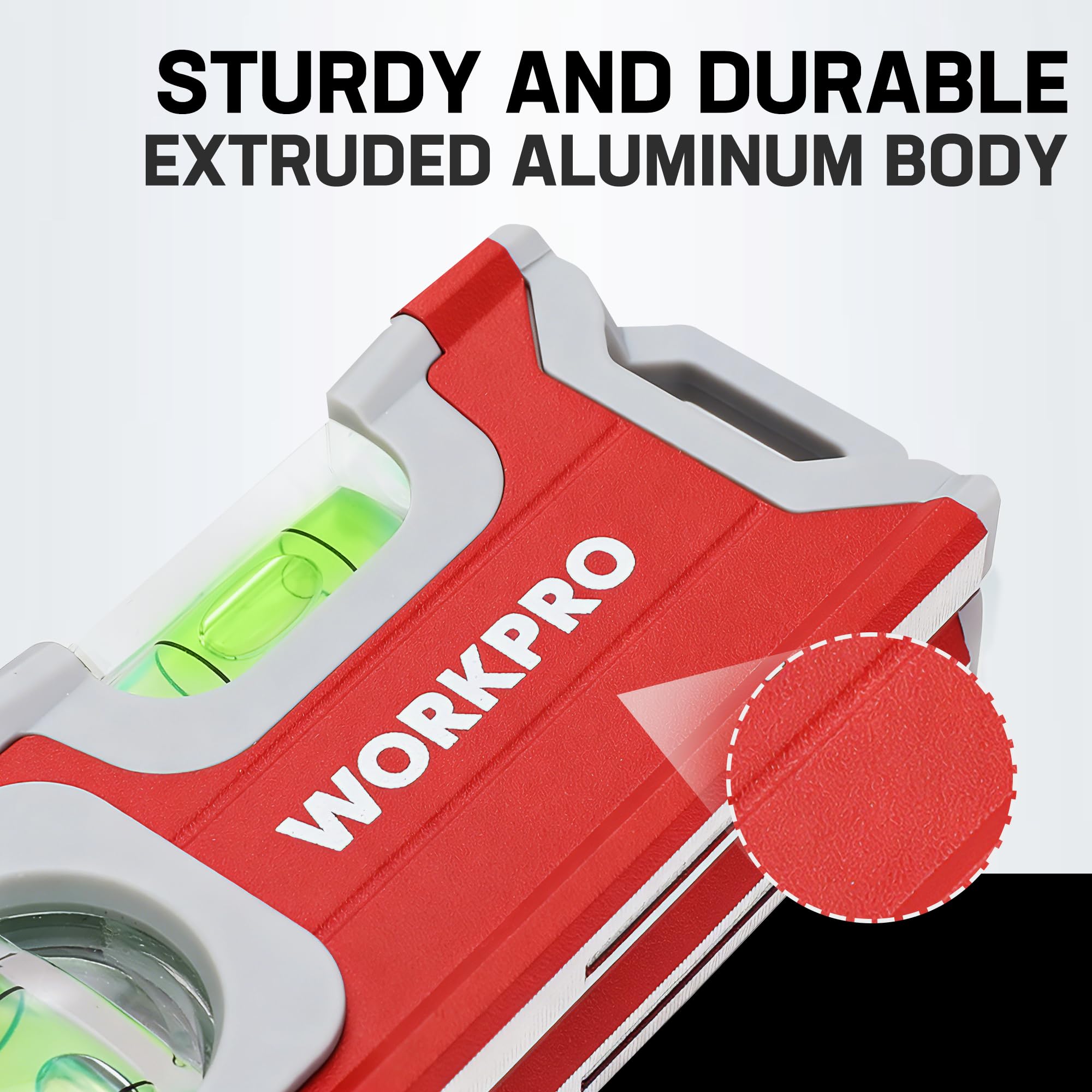 WORKPRO Mini Magnetic Level - Easy Bubble Reading -6