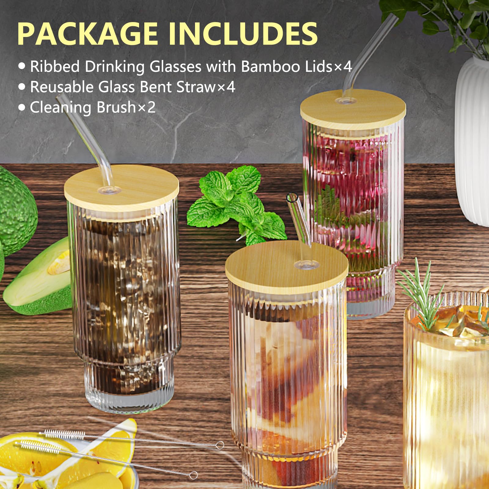 2 bottles of water cups 2L Glass Drinking Bottle main image 0
