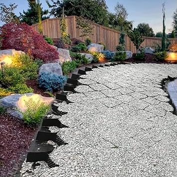 2 Inch Thick Gravel Stabilizer Grid Mud Slope Control Driveways Grids Various Size Options Grids-Geocell Various Size Options Ground Grid for Landscaping Parking Lots Garden Color W X L,