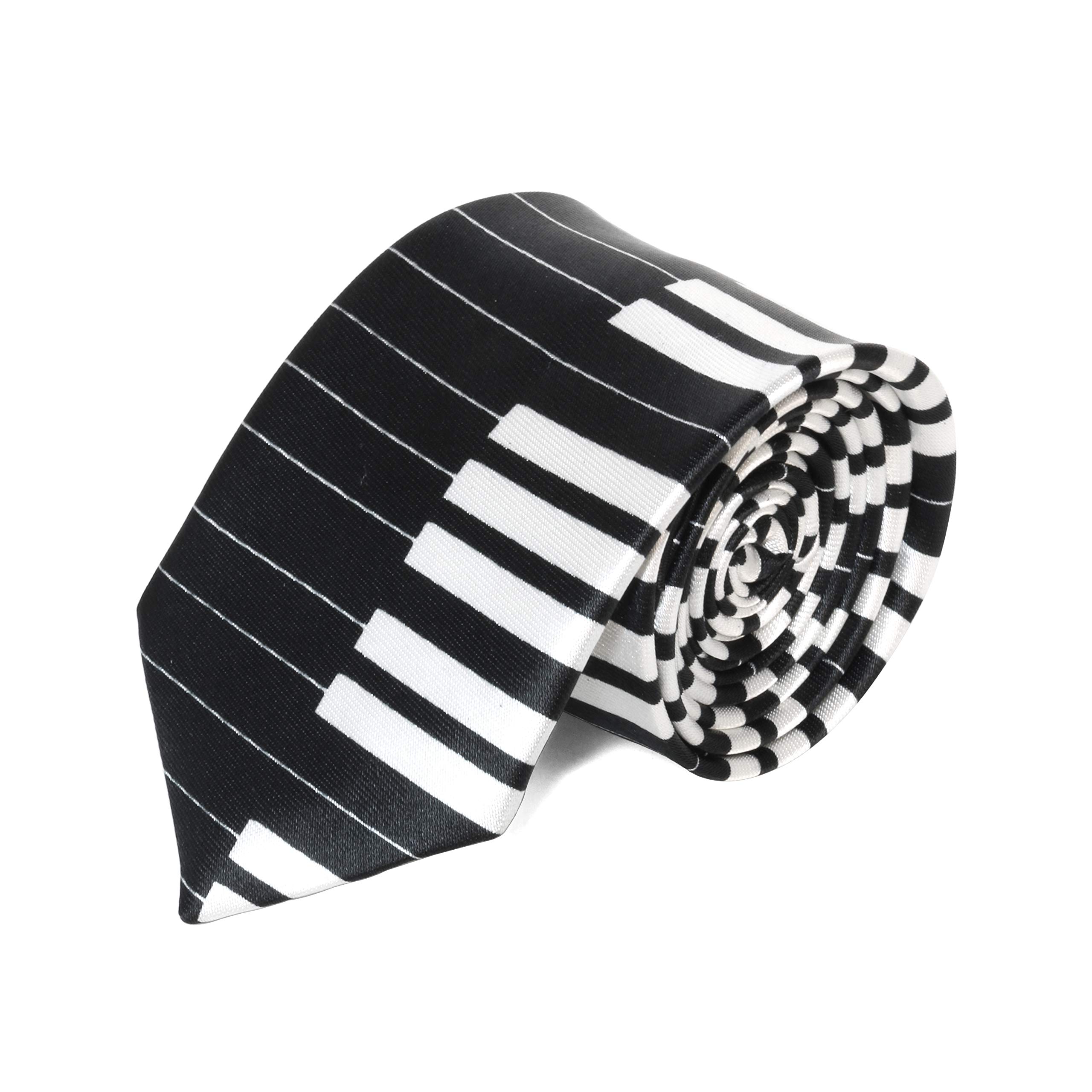 The Tie Co™ Mens Funny Novelty Printed Joke Fancy Dress Gift Ties (20 - Black Keyboard)