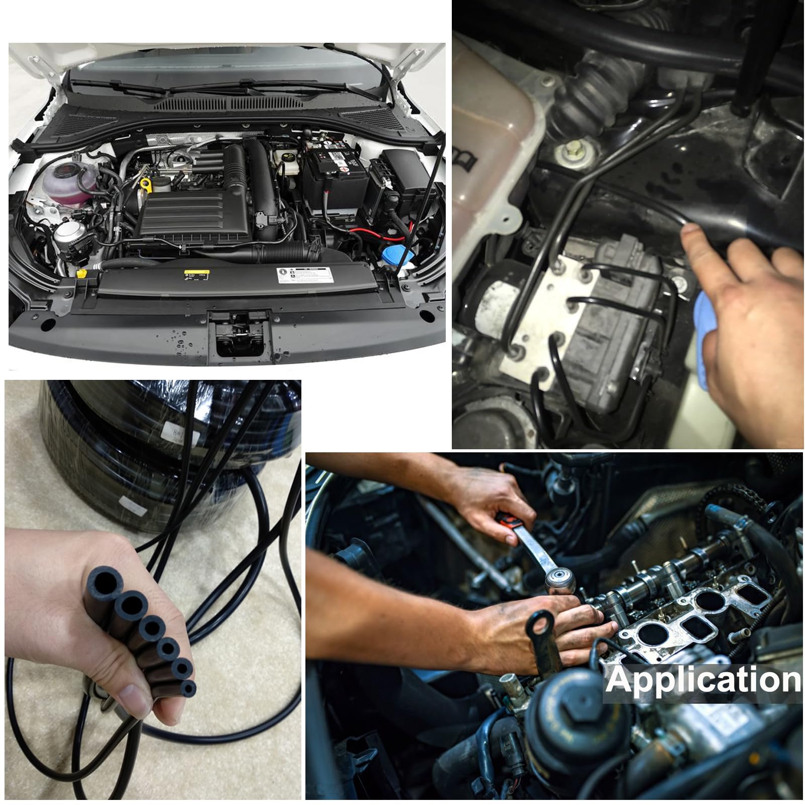 Manguera de Vacío de Silicona 3mm Diámetro Interior, 2M,130PSI, Kit de Manguera de Vacío para Motor Automotriz, Aire y Agua
