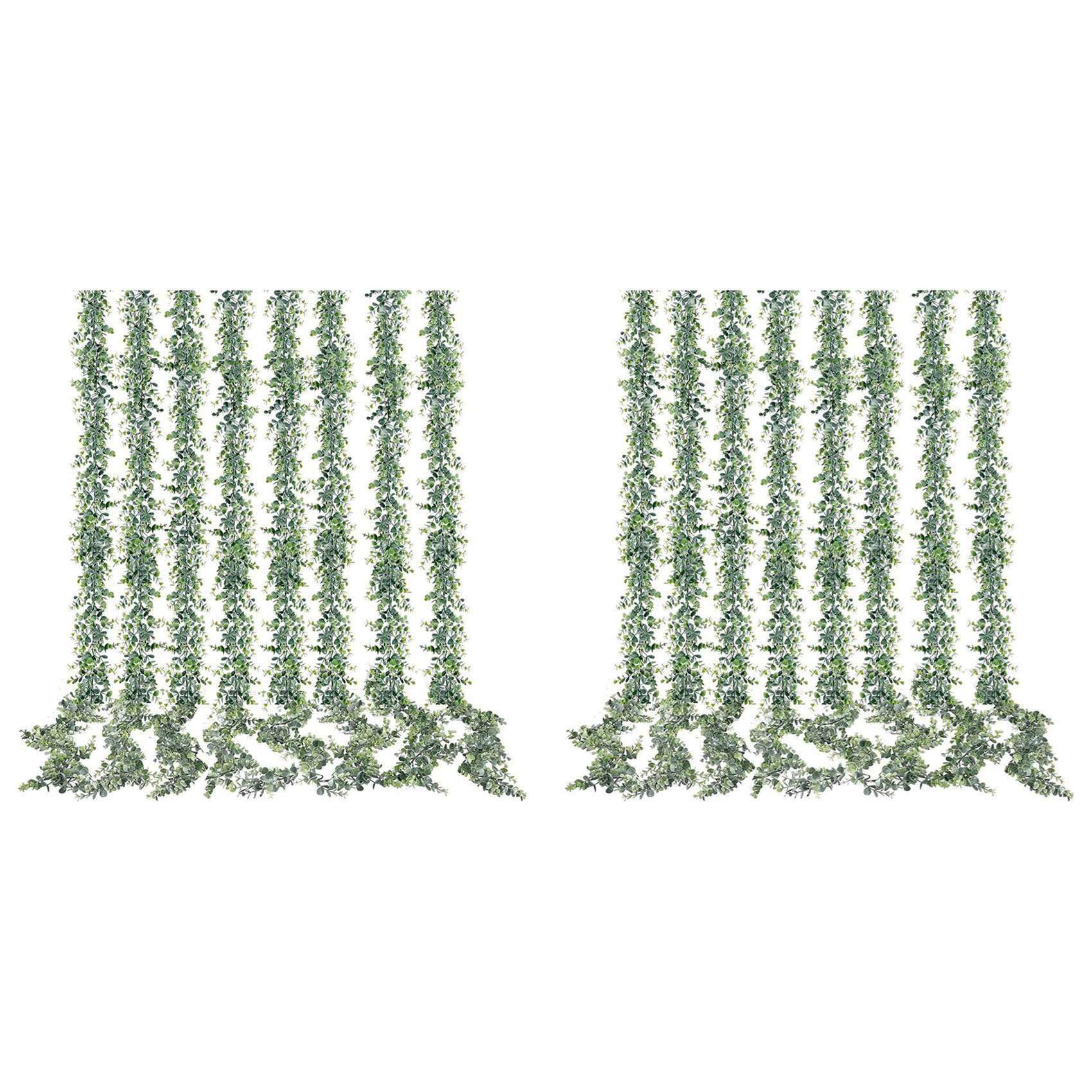 Guirlande artificielle d'eucalyptus pour habiller un mur vide sans entretien