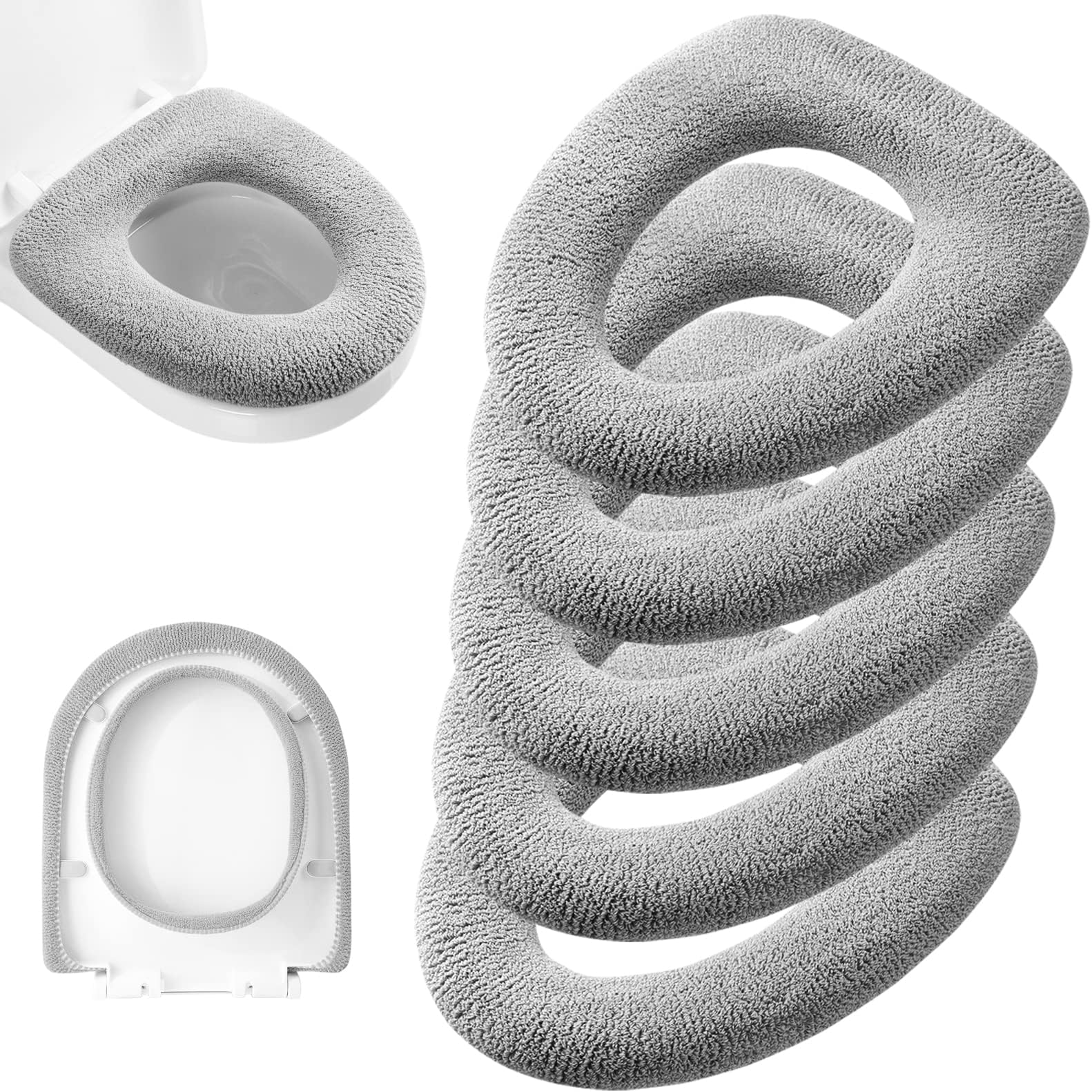 Soft Toilet Seat Cover Plush, Thick Fabric