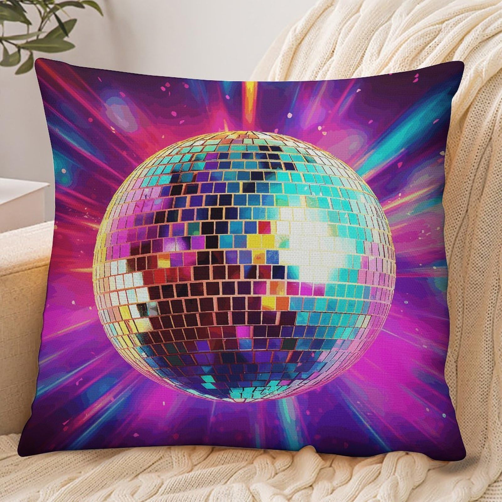 Fekiloot Style Space Disco Ball Pillowcase Pillow Sham Pillow Case