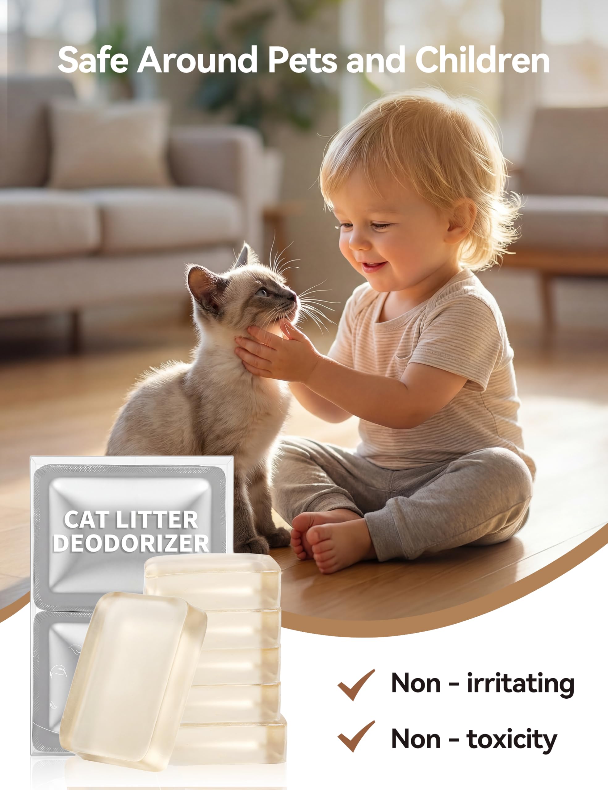 Thereye Cat Litter Box Deodorizer, Compatible with SC06 Automatic Litter Box, Long-lasting Pet Odor Eliminator Gel for Thereye self cleaning litter box, 6PCS - image 6