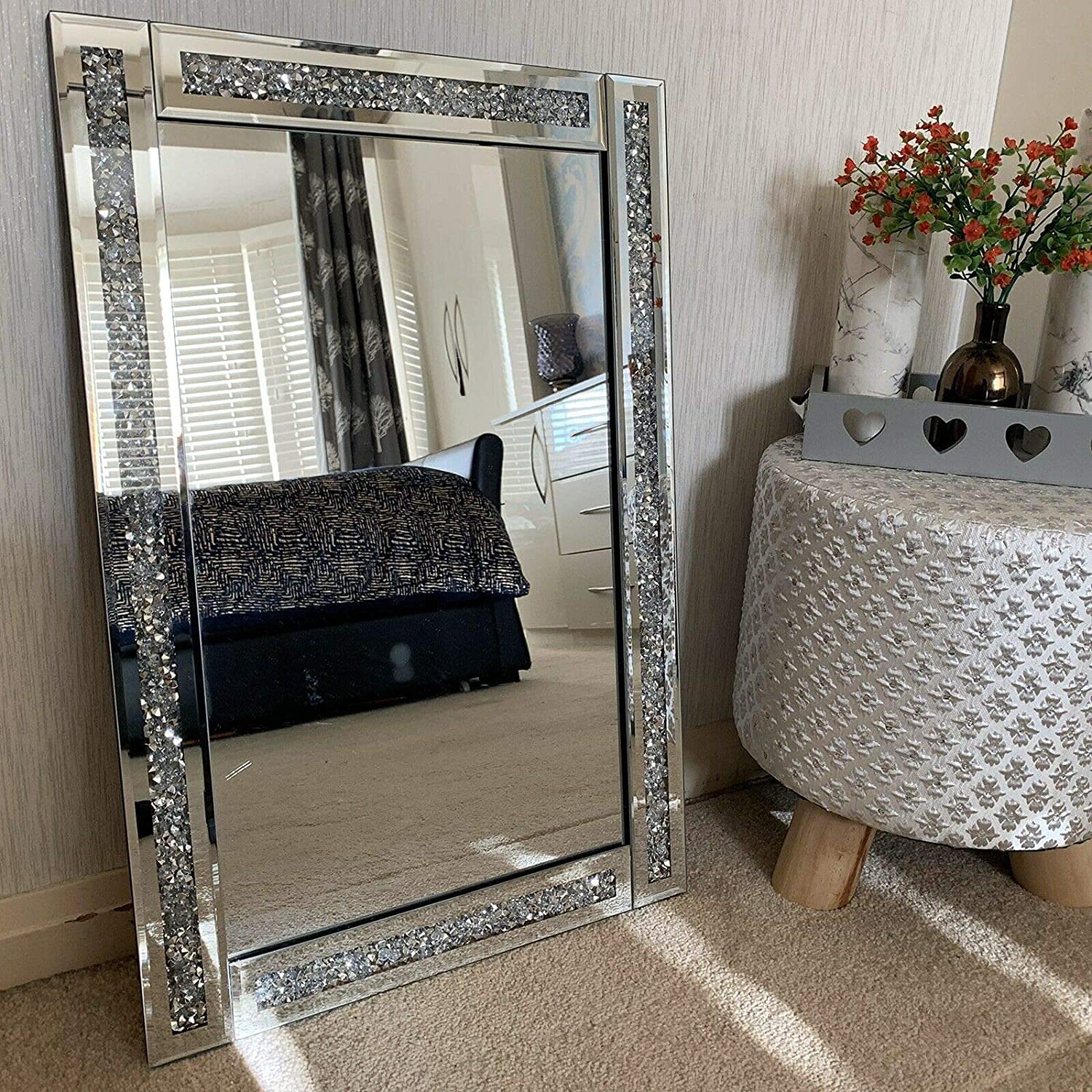 Goetic Jewel Wall Mirror Loose Diamante New Crystal Decor Mirror Gift 60Cm X 40Cm