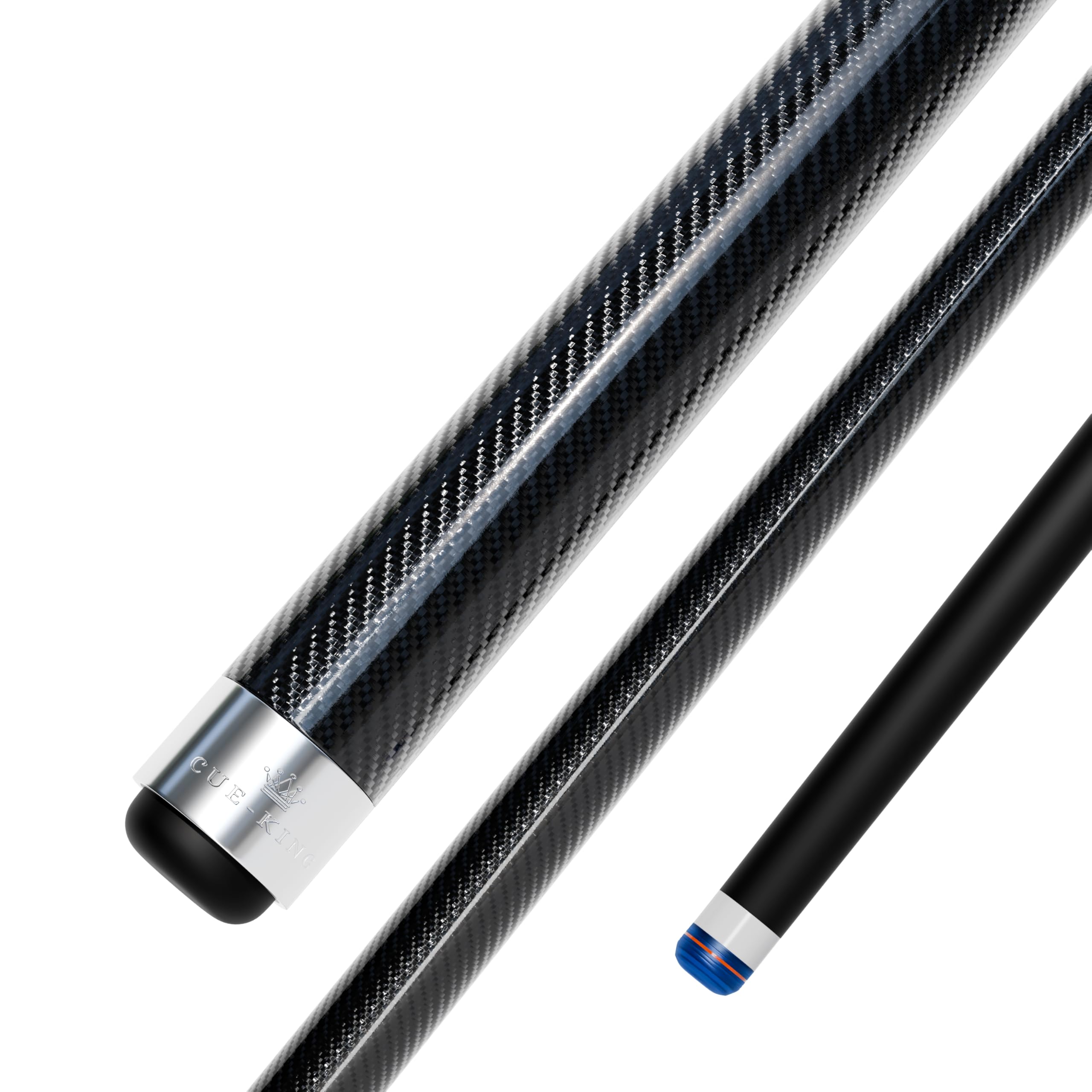 Cue-King Pro Series Stecca da biliardo in carbonio 147,3 cm 510,3 g 2 pezzi punta 12,5 mm