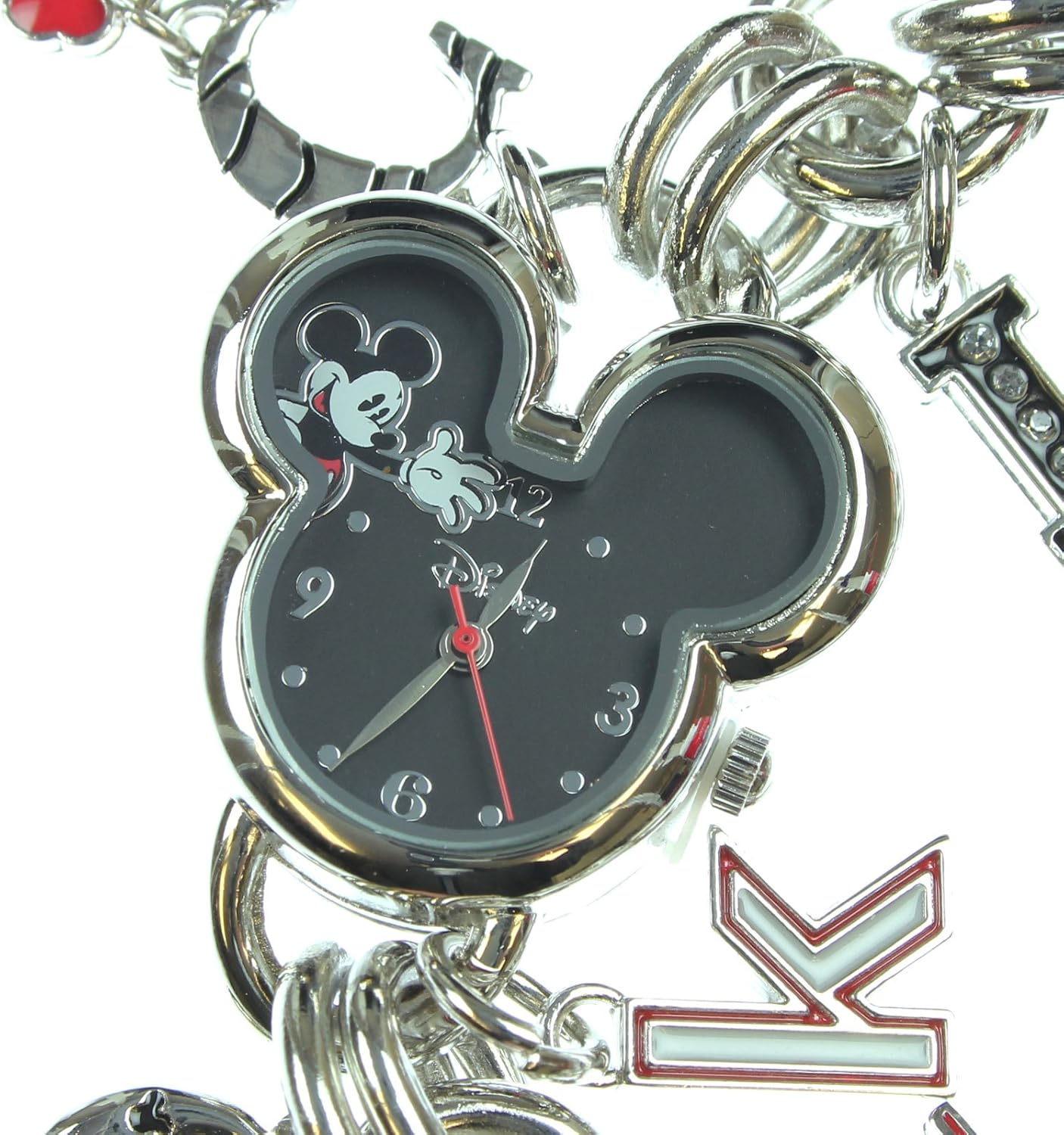 Orologio da polso da donna con quadrante a forma di Topolino a forma di Topolino (tono argento) Orologio da polso da donna con quadrante a forma di Topolino a forma di Topolino (tono argento)