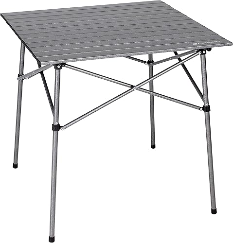 Miniatura 1 de Lippert HD - Mesa de campamento plegable híbrida con bolsa de transporte, color blanco, 27 1/2 x 27 1/2 pulgadas (alto x ancho x profundidad), gris