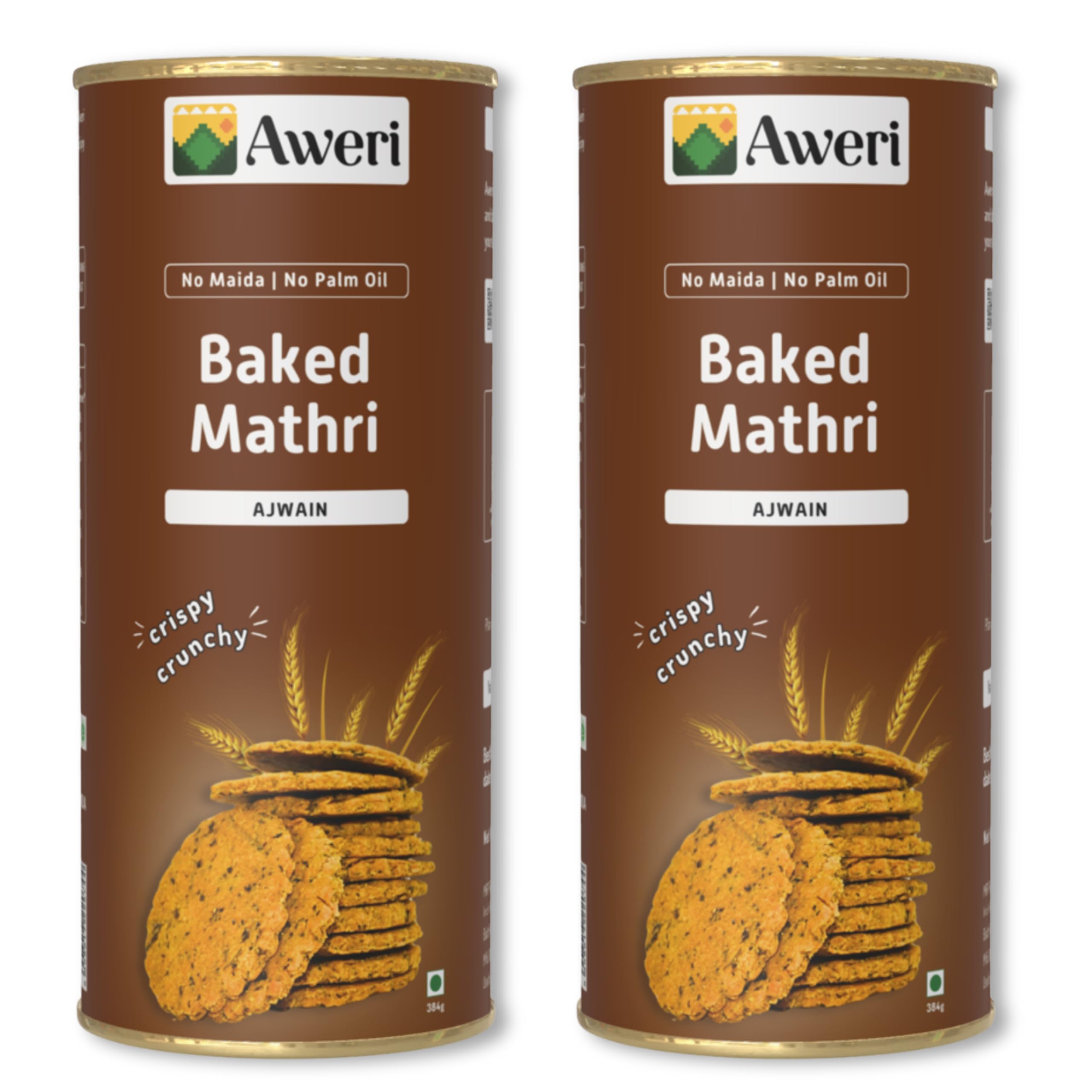 Aweri Baked Ajwain Mathri (64pcs-768g) | No Maida | No Palm Oil | Crispy Crunchy Healthy Snack | 100% Wheat | Desi Ajwain Flavour | Vacuum Sealed | Namkeen Mathi | Pack of 2 (B0D963YJ9K) Amazon Price History, Amazon Price Tracker