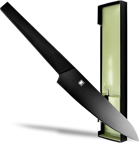 Miniatura 1 de Seki Japan Via Kitchen - Cuchillo japonés para frutas, acero molibdeno, mango TPR y ABS, 5.512 in (5.5 pulgadas)