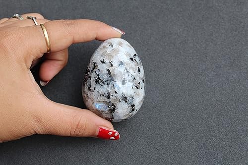 Miniatura 4 de Jet Superb R.Moonstone - Folleto de piedra preciosa sin huevos, terapia de cristal, esfera de servidumbre, magia de Pascua, adivinador de roca del