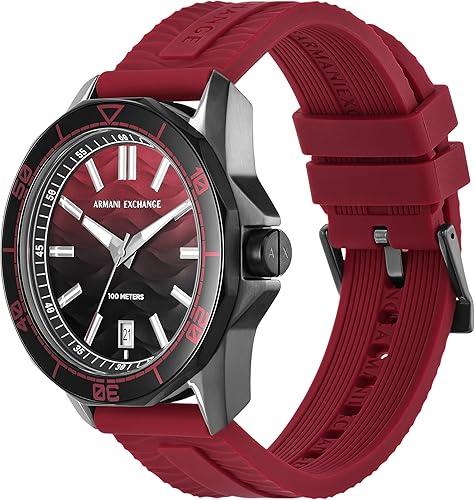 Miniatura 5 de AX Armani Exchange Dive-Inspired Sports Watch for Men with Stainless Steel or Silicone Band