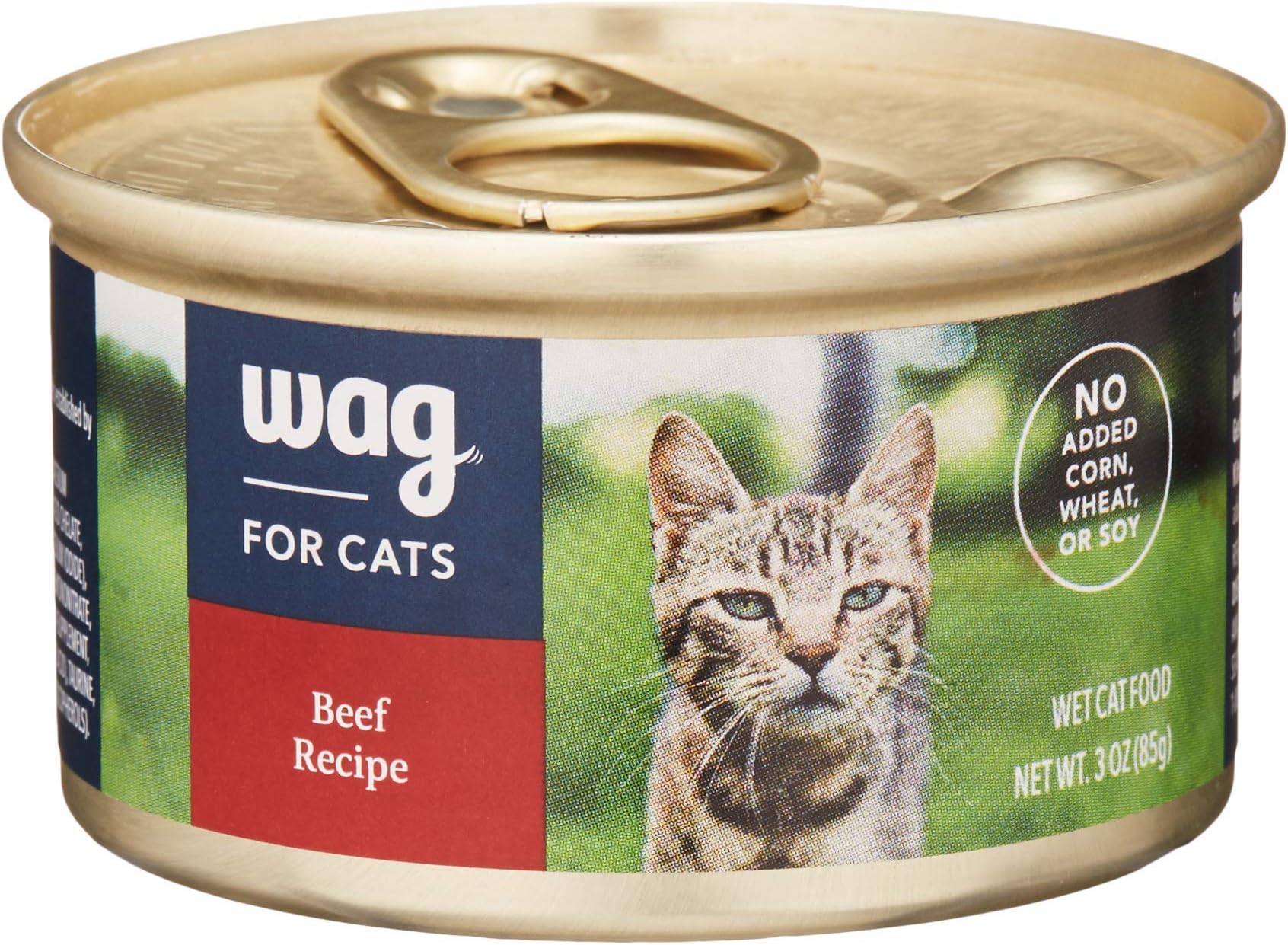 Amazon Brand - Wag Wet Cat Food, Beef Recipe, 3 oz Can (Pack of 24)