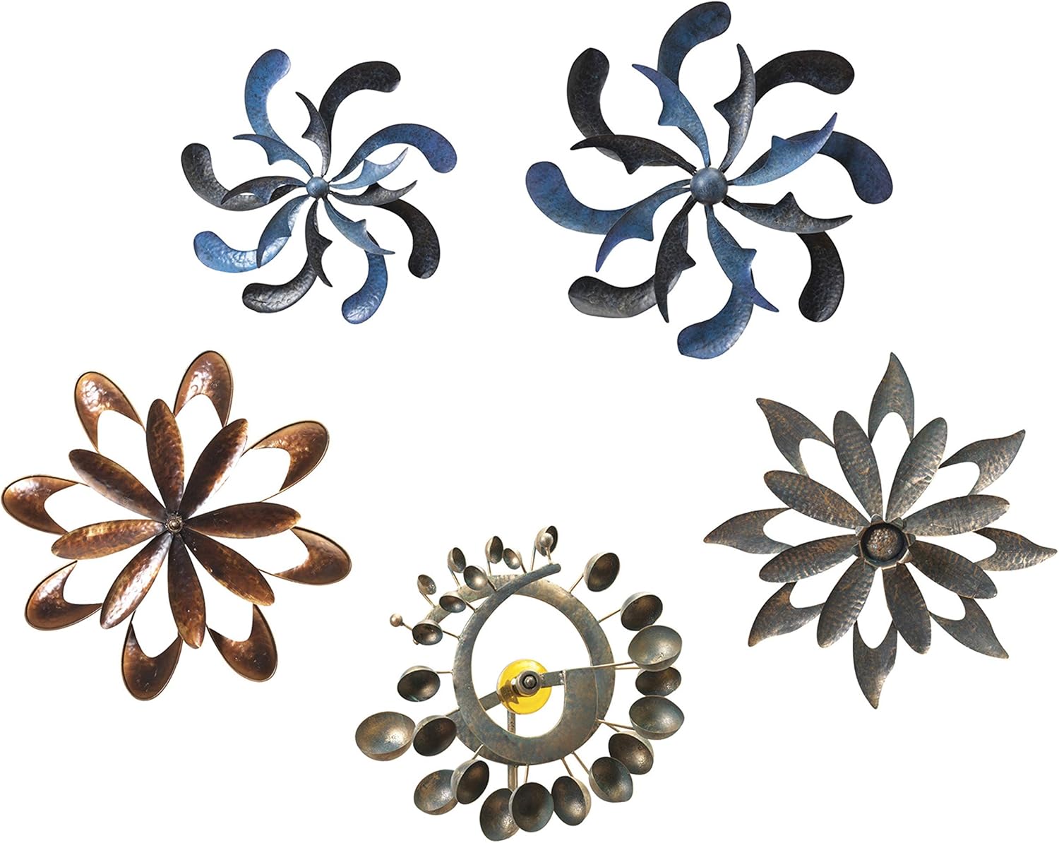2062910 5 Pack yd Stakes with Floor Display Holder 63 in. Metal Wind Spinner Assortment, Large