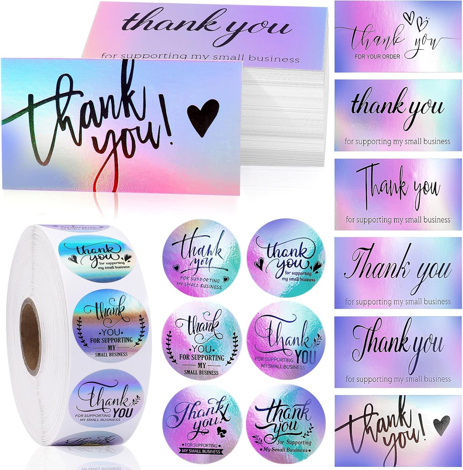 Easykart Label 1200PCS Thank You For Supporting Our Small Business Cards And - View #6