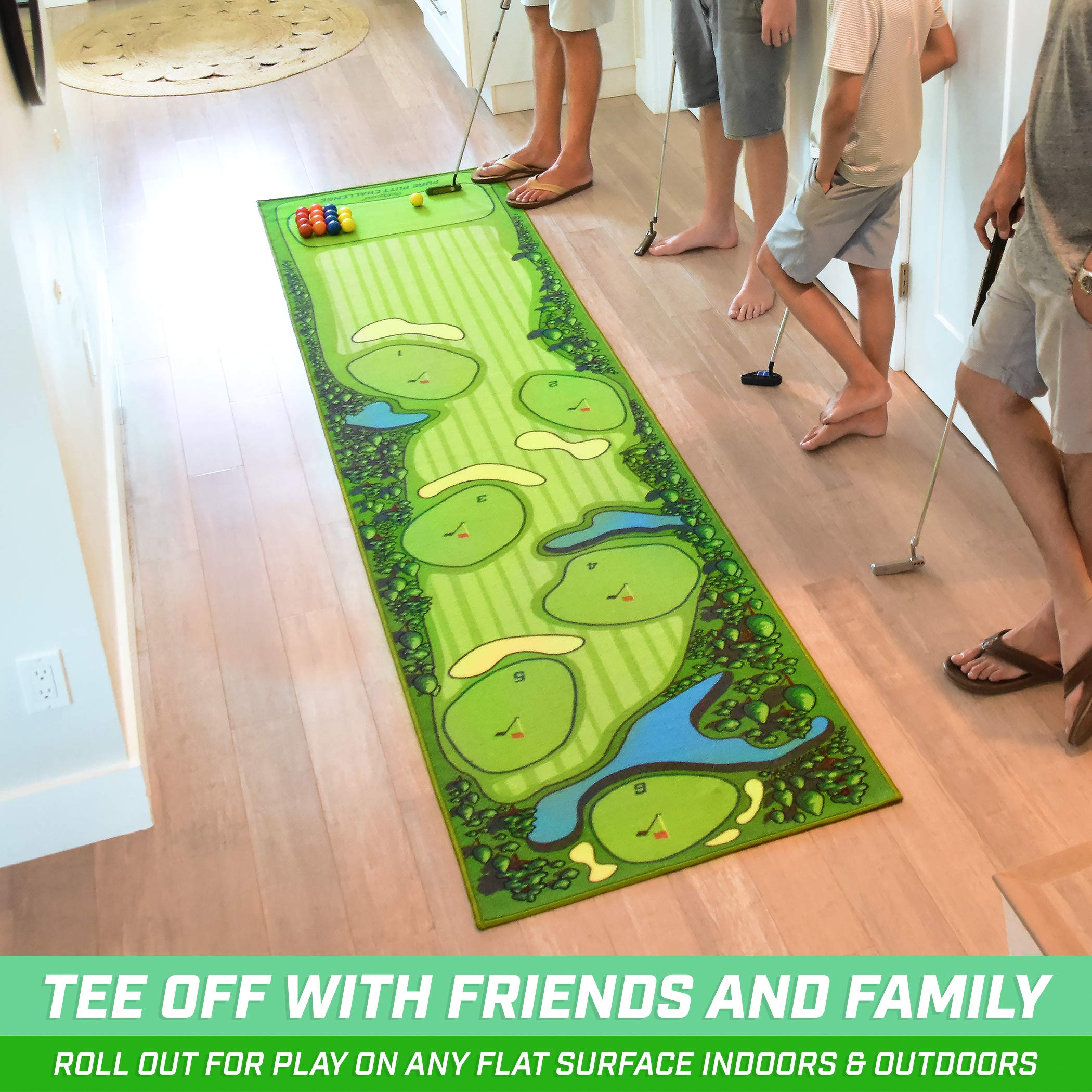 GoSports Pure Putt Challenge Putting Games Huge 10ft Putting Green