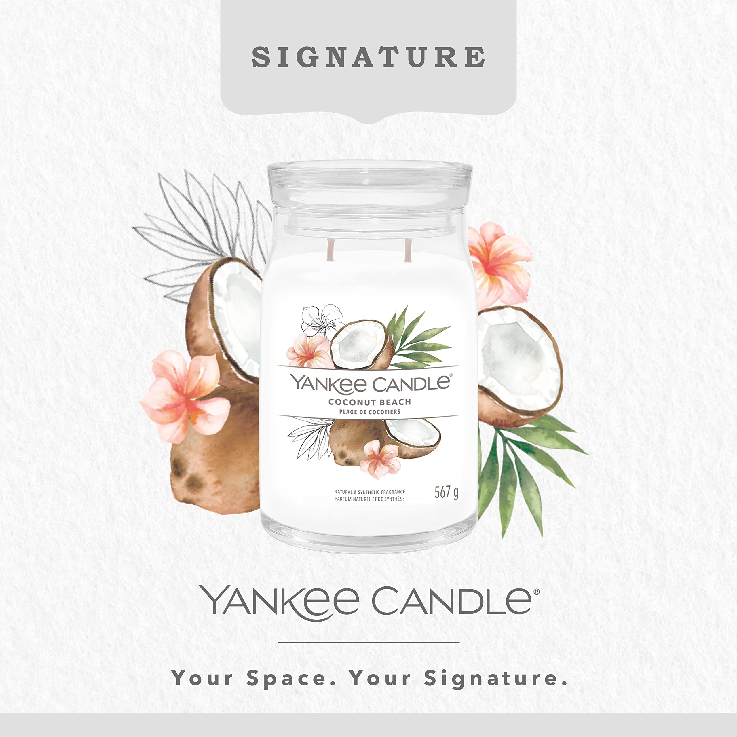 Yankee Candle Signature Scented Candle, Coconut Beach - Image 2