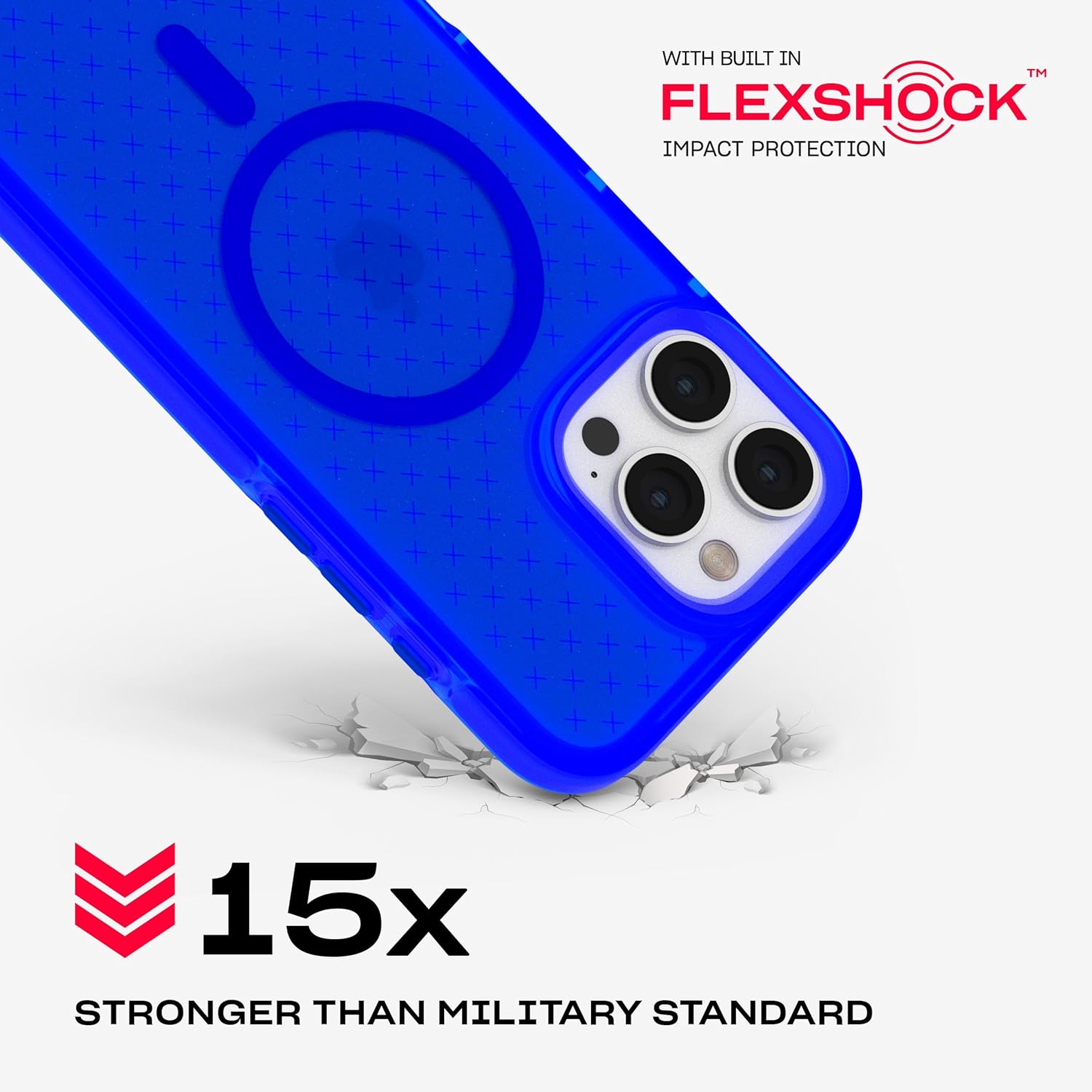 Tech21 EvoCheck for iPhone 16 Pro Max Compatible with MagSafe - Impact Protection Case - in Cobalt Blue