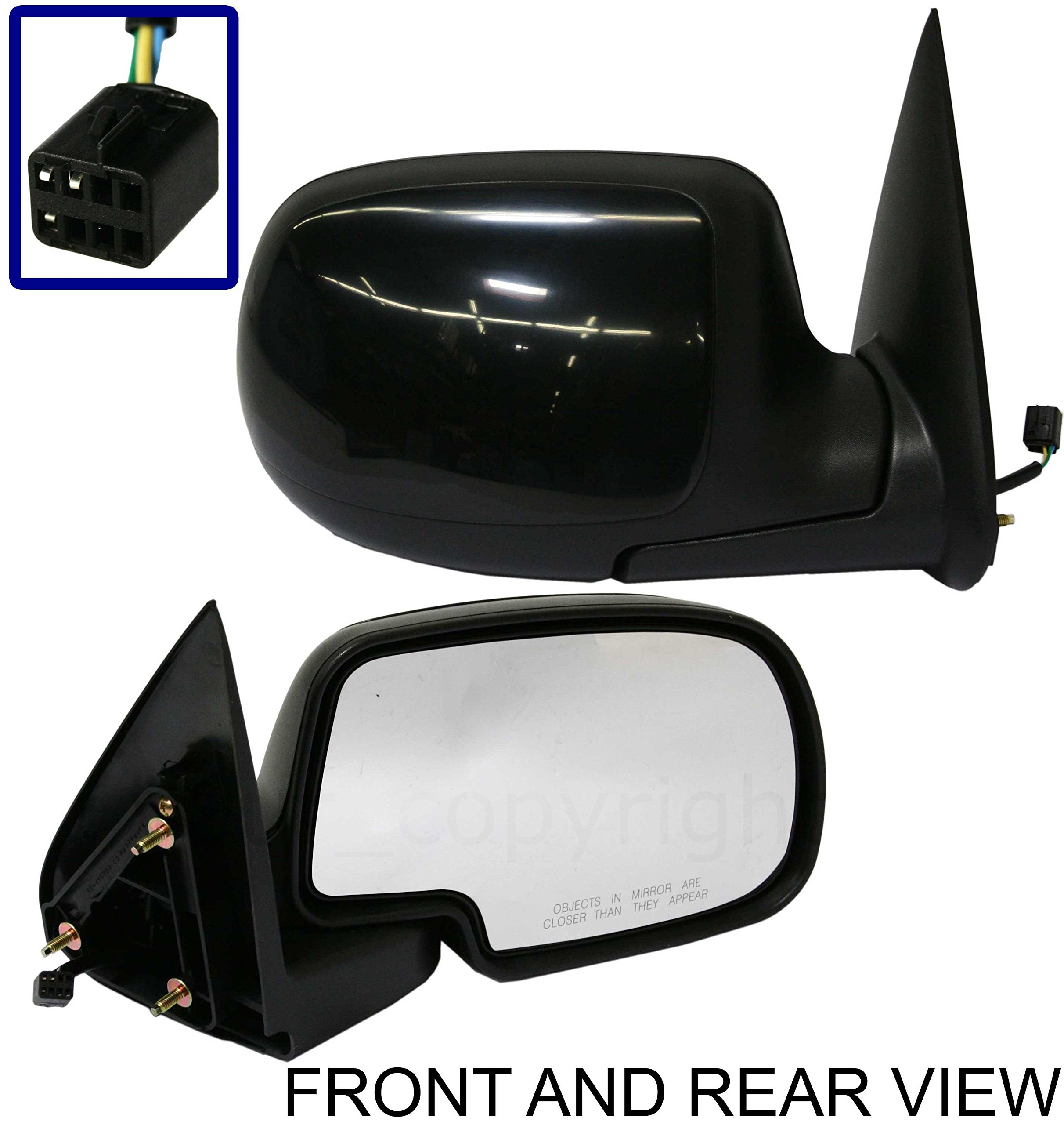 CHEVROLET SILVERADO 99-02 SIDE MIRROR RIGHT PASSENGER, POWER, FOLDING, KOOL-VUE