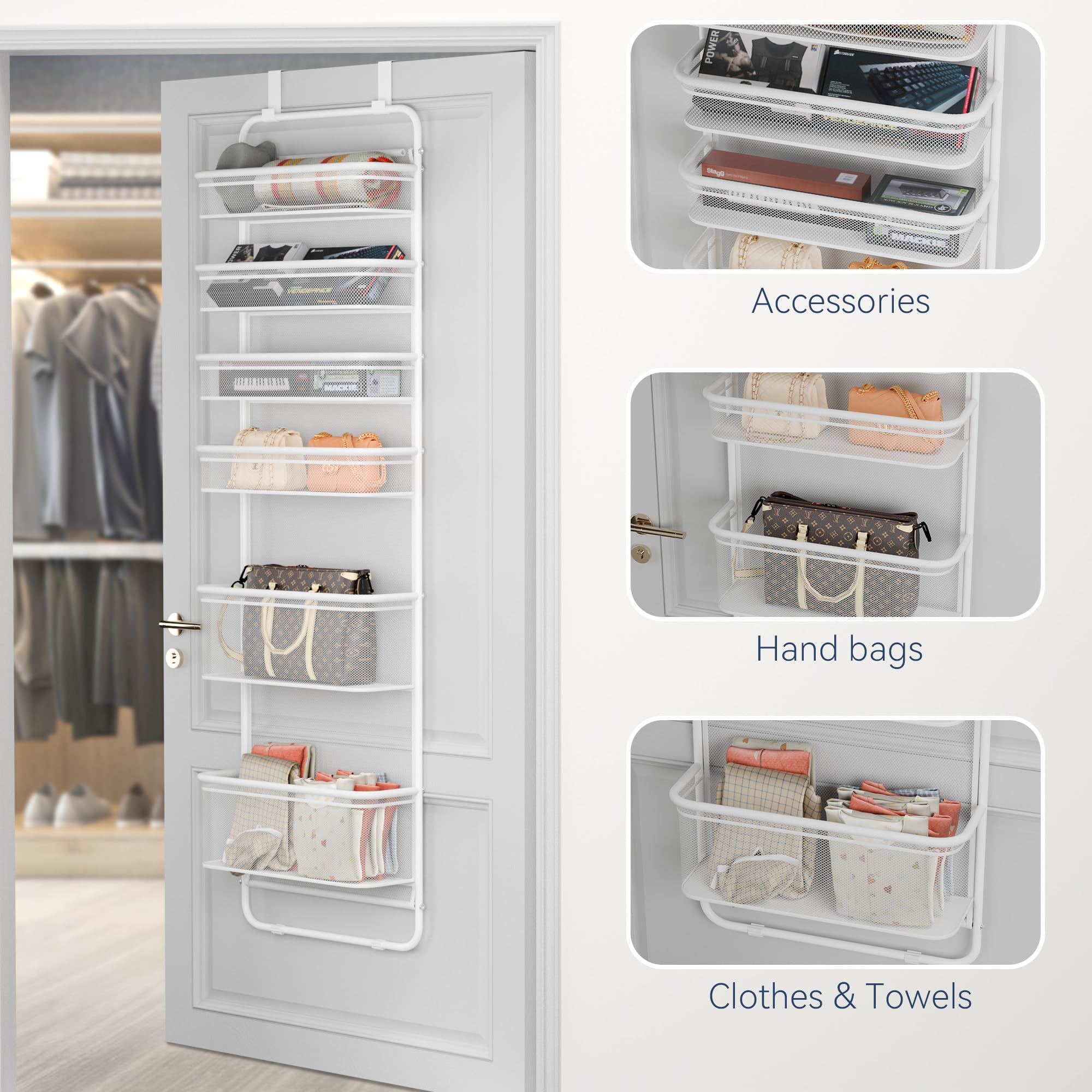 Amazon.com: Whitmor Over The Door Organizer Storage, 6 Tier Heavy
