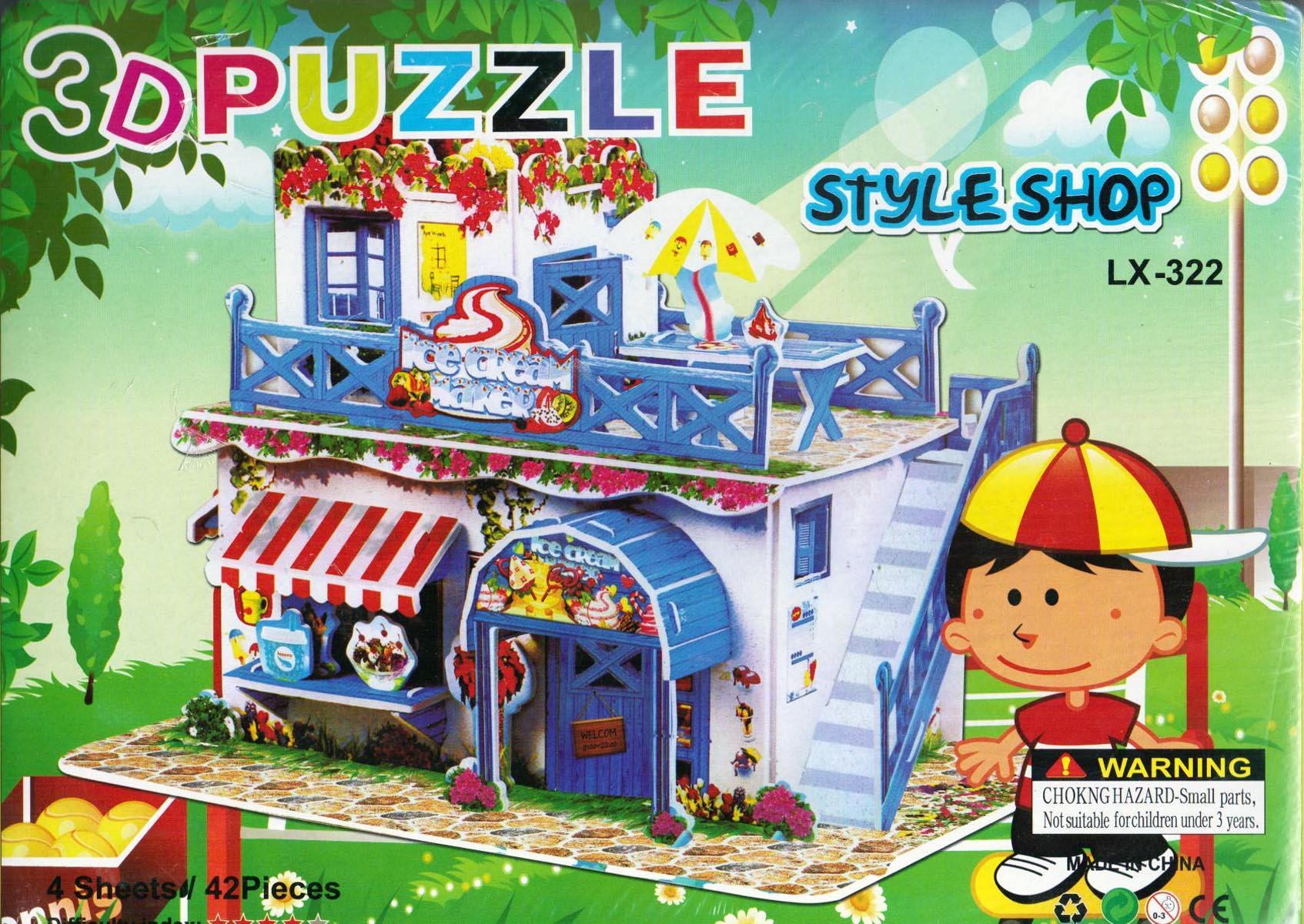 3D PUZZLE OF HOUSE ( 4 SHEETS ) (LX-322) : Amazon.in: Toys & Games