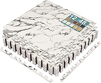 Vista 25 de Sorbus Losetas de suelo de madera veteada, esteras de espuma EVA entrelazadas, losetas de 3/8" de grosor para suelos de madera, esteras de ejercicio