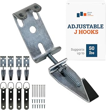 Mirror Hanging Kit with Hangers and Leveling Hardware - 100 lbs - Heavy Duty Mirror Hanging Hardware, Mirror Clips, Mounting Hardware