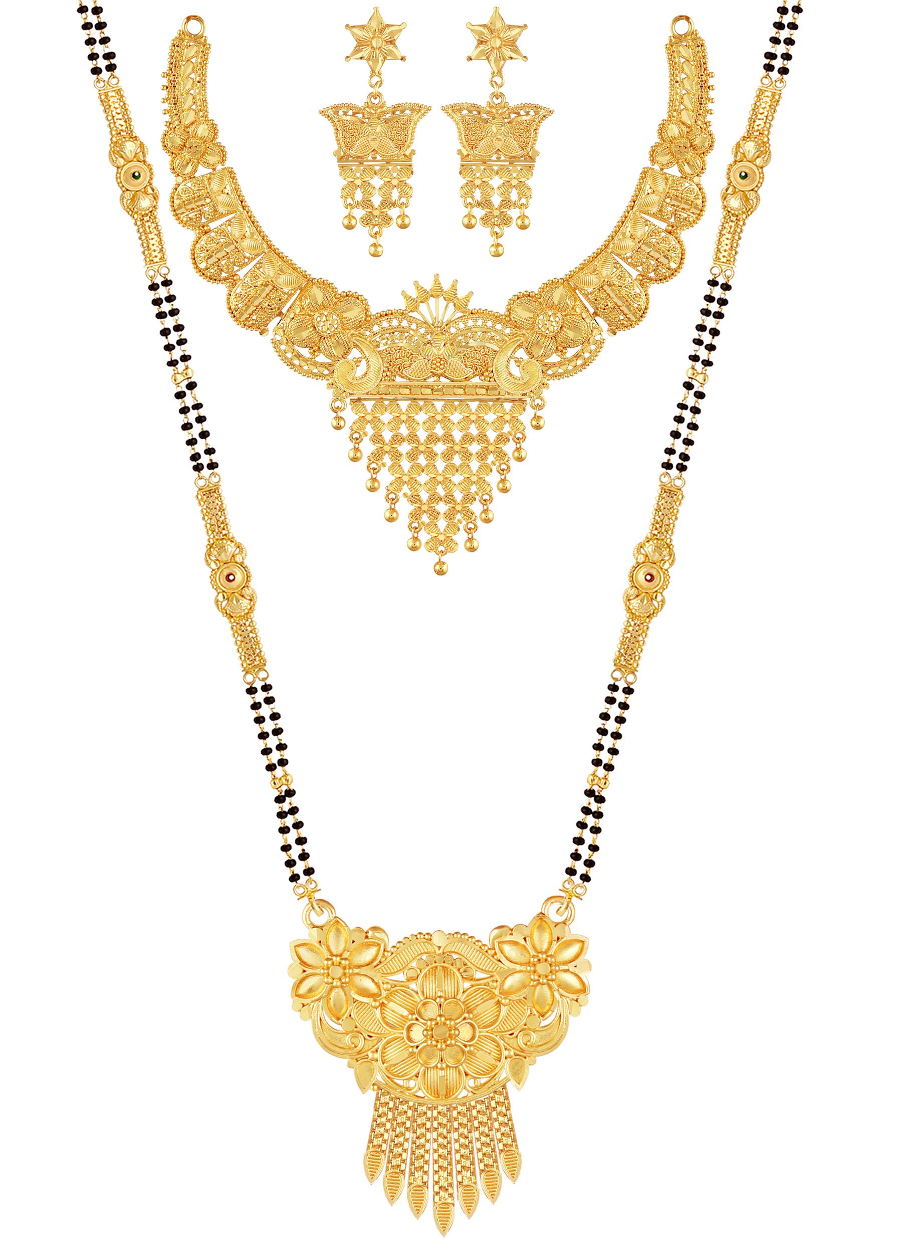Mansiyaorange Combo Of Two One Gram Gold Pure Forming Mangalsutra And Jwelery/jwellery/jualry Necklace Jewelry Set For Women For Women (B08L3KBH2N) Amazon Price History, Amazon Price Tracker