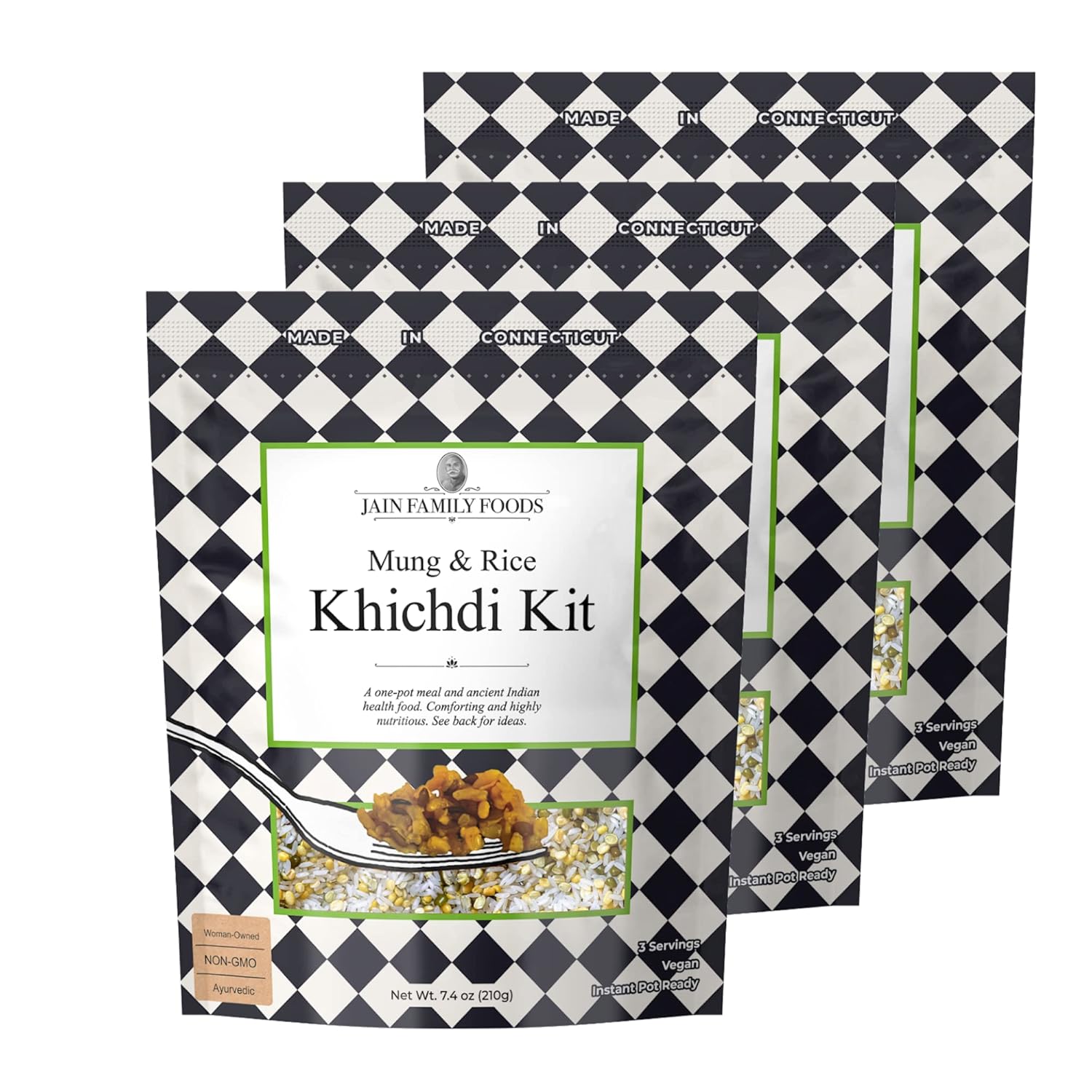 JAIN FAMILY FOODS Khichdi Ayurvedic Kitchari Kit PreMeasured Spices