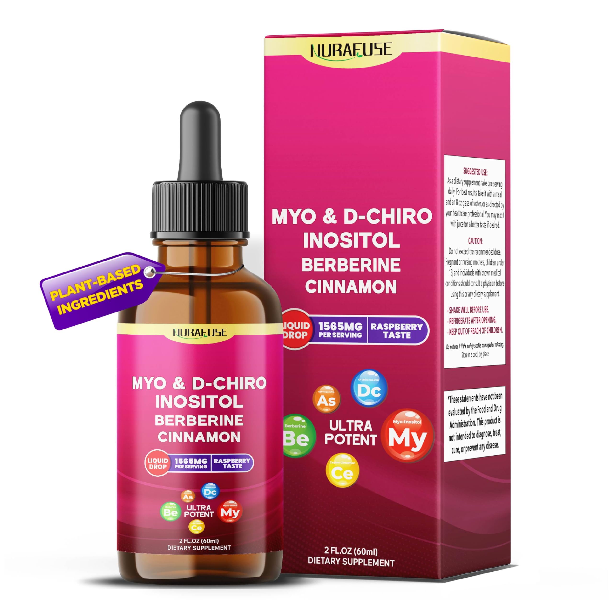 Amazon.com: NURAFUSE Liposomal Myo & D-Chiro Inositol, Berberine