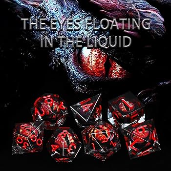 Amazon.com: FONVGOGO Liquid Core DND Dice, Dragon Eye Dice
