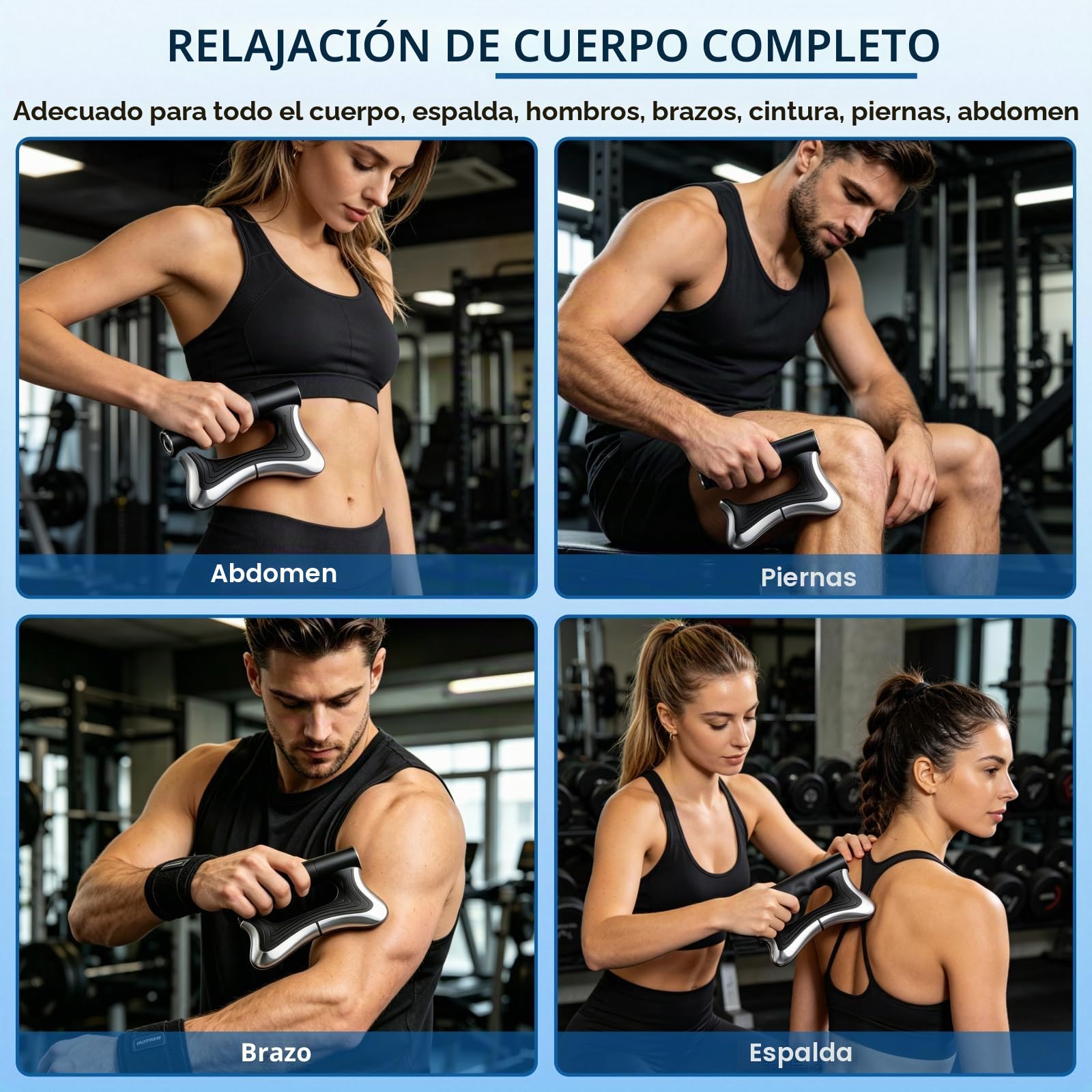 Electro Muscle Scraper Herramienta, Fascia cuchillo masajero con 3 niveles de calefacción, portátil 3 modos microcorriente Gua Sha masajero, cuerpo completo alivio para el hombro (Negro)