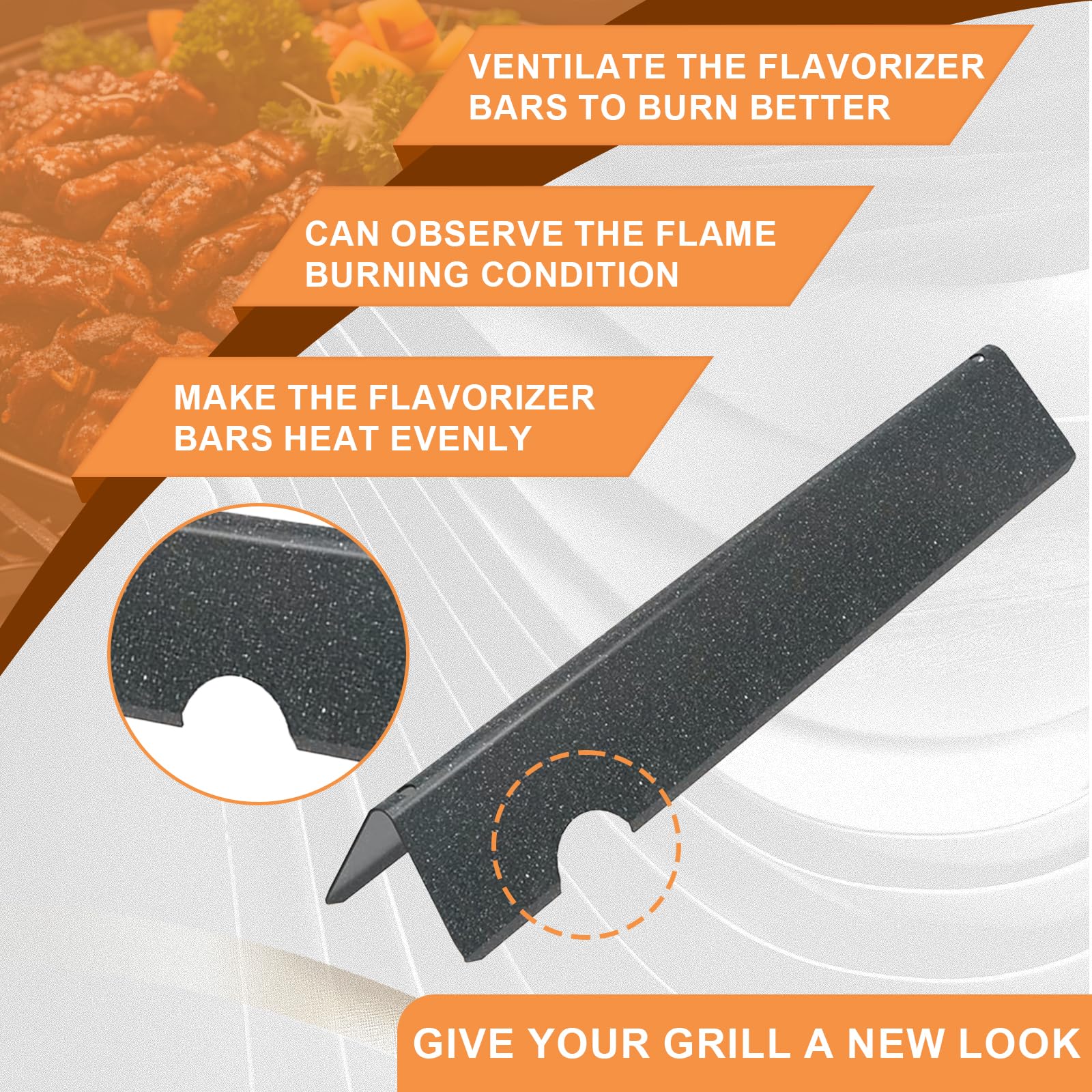 Flavorizer Lot de 3 barres de barbecue Weber Genesis II 66031, pour Weber Genesis II 200 et II LX 240 SER, Genesis II E-210, Genesis II LX E-240, Genesis II LX S-240, 60014001 65010001, Weber 66794
