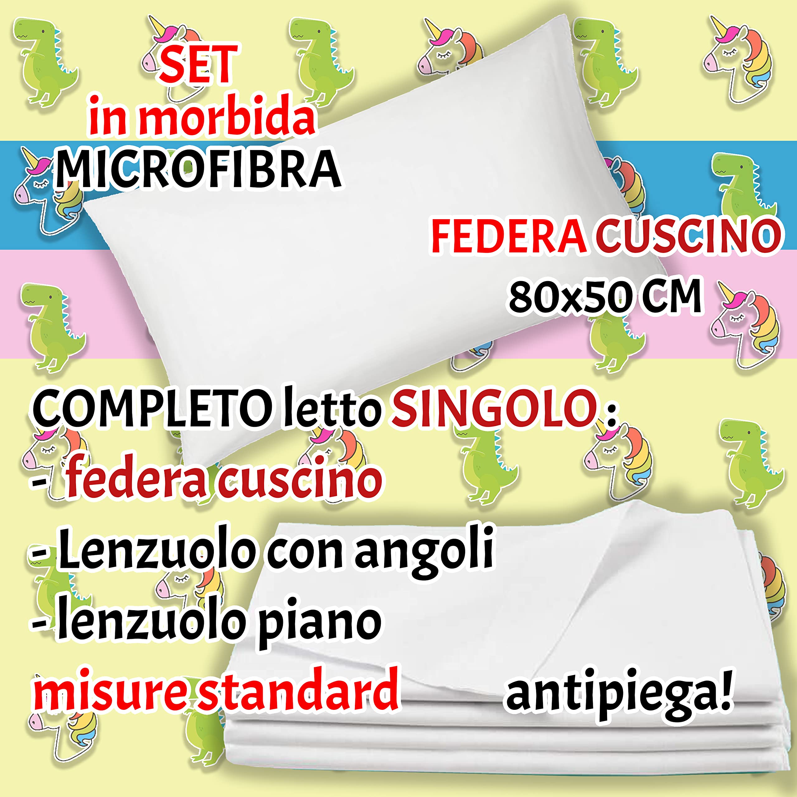 Completo Lenzuola - NOME Personalizzato - Panda - Simpatico - Bimbo - Bimbo - Bambina - Federa Cuscino - Lenzuolo letto - Idea regalo