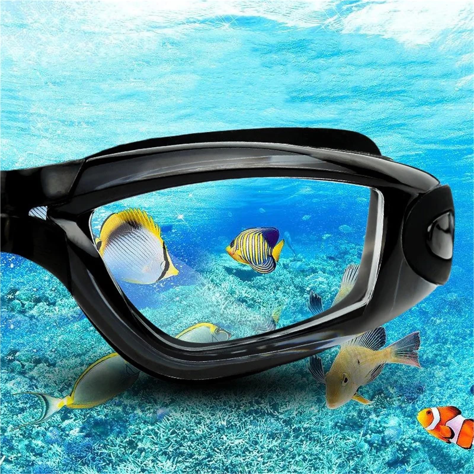 Occhialini da Nuoto Occhialini da nuoto Set HD Anti Fog Occhiali da nuoto Borsa Uomo Donna Occhiali da nuoto impermeabili in silicone professionali con tappi for le orecchie per Adulti Adolescenti