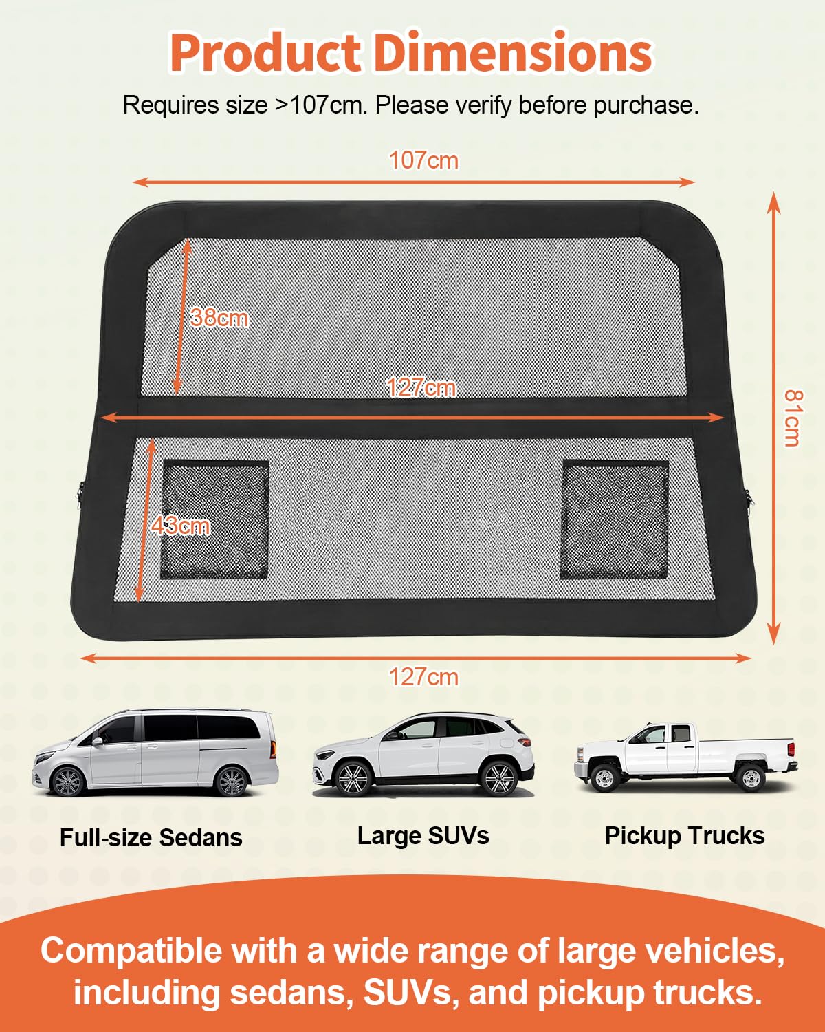 Grille de séparation universelle pour chien coffre siège arrière, séparateur voiture filet transparent cadre métal robuste, compatible grands SUV