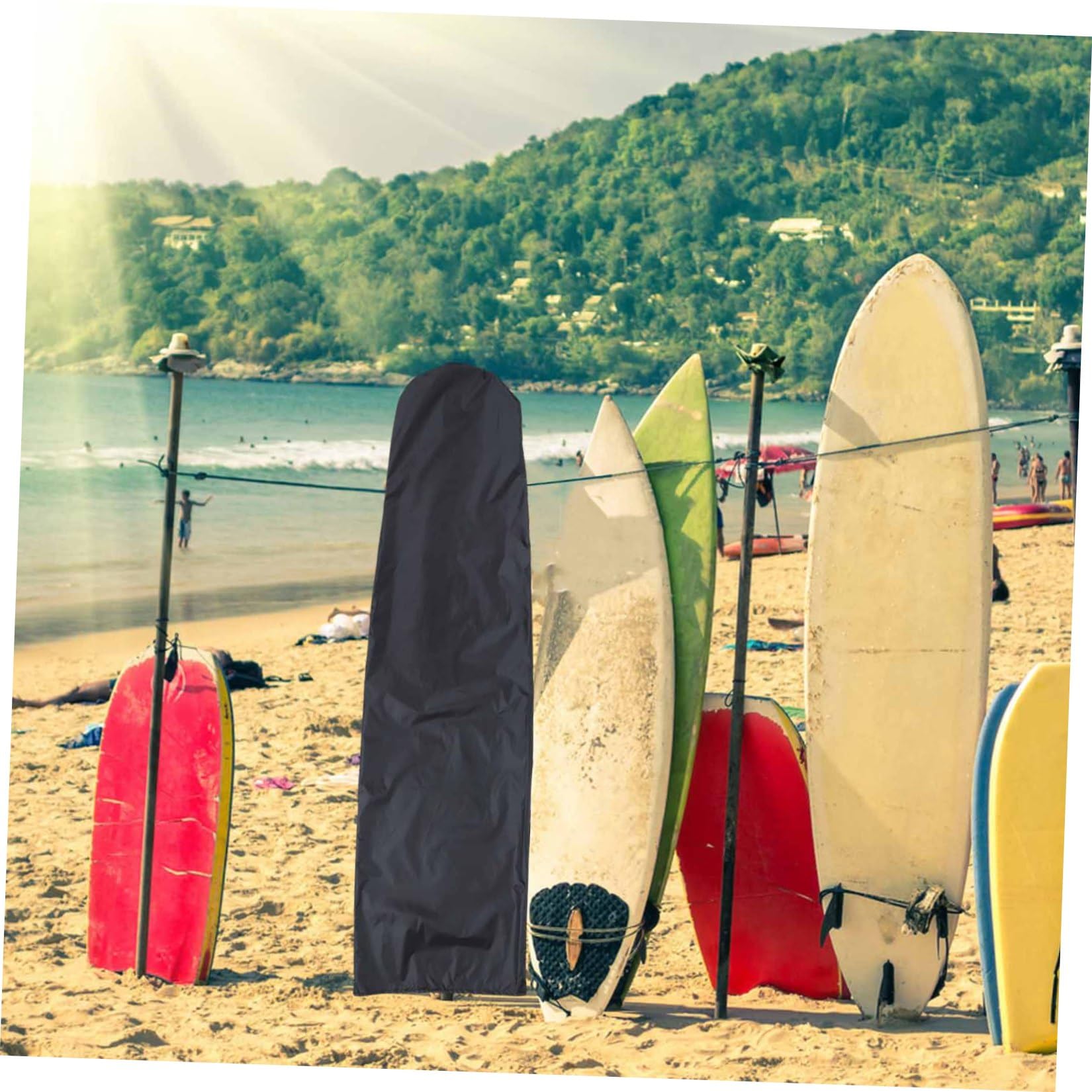Mipcase Housse De pour Planche De Surf De Snowboard Léger Décoratif Anti-Rayures Anti-poussière Noir Facile À Laver