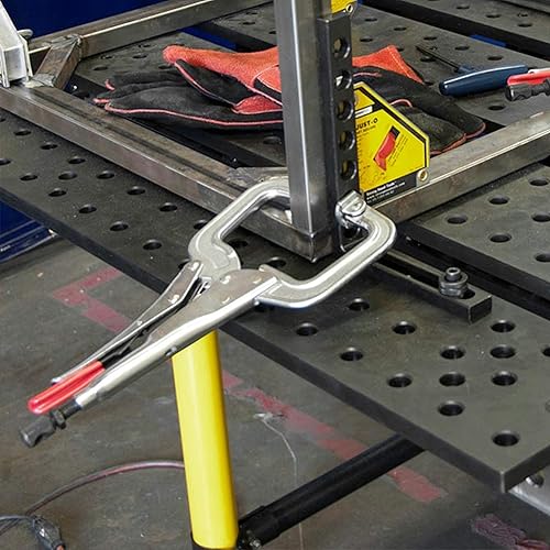 Miniatura 5 de Strong Hand Tools PR115S Alicates con abrazadera en C de bloqueo, 11 pulgadas, punta giratoria, profundidad de garganta 3-14 pulgadas, apertura de 4